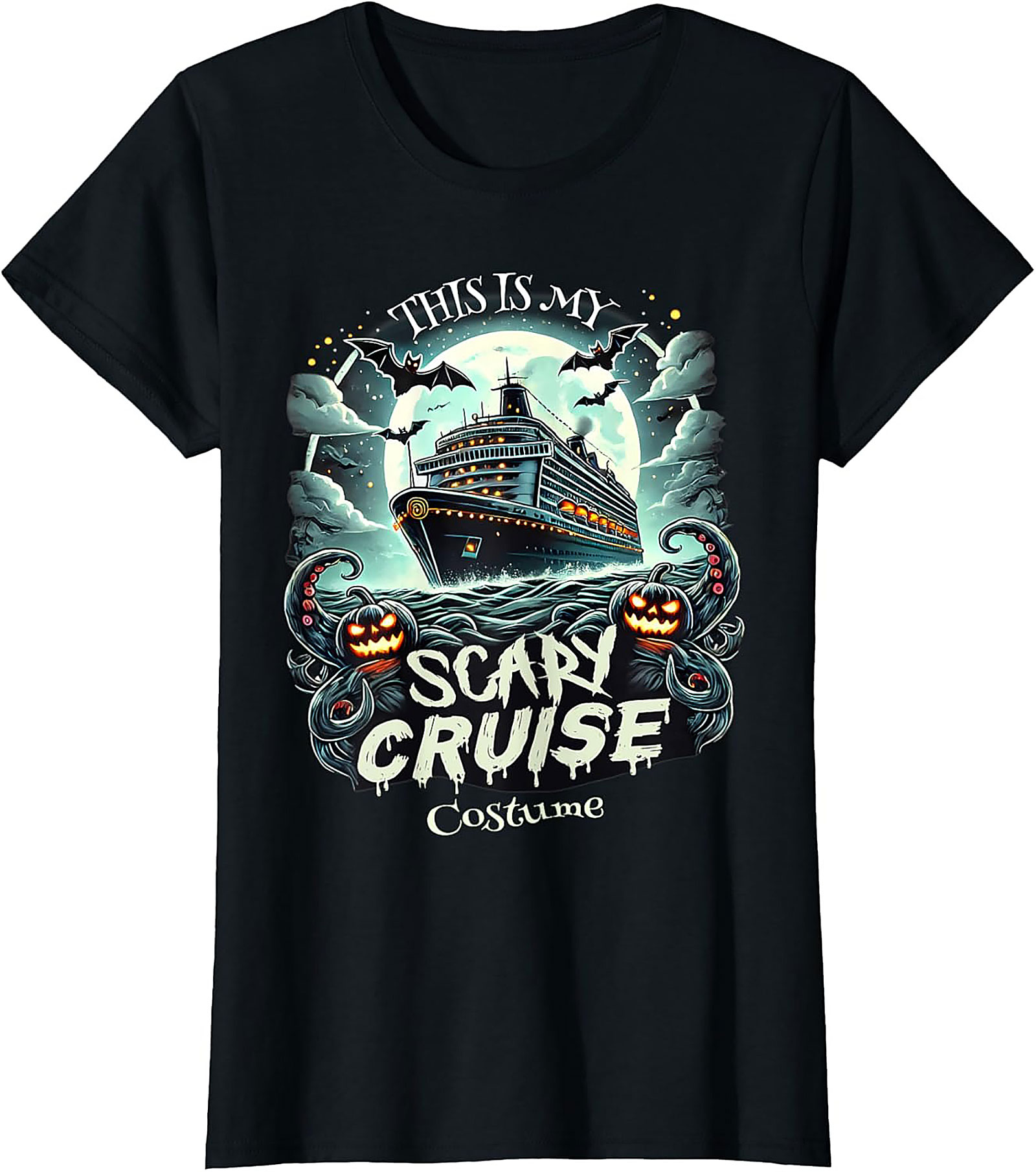 Scary Cruise Halloween T-shirt | Funny Ship Costume Tee