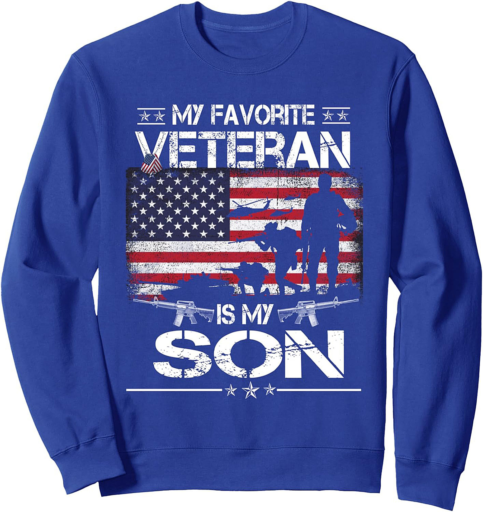 Veteran Son Graphic Sweatshirt Proud Military Parent Gift