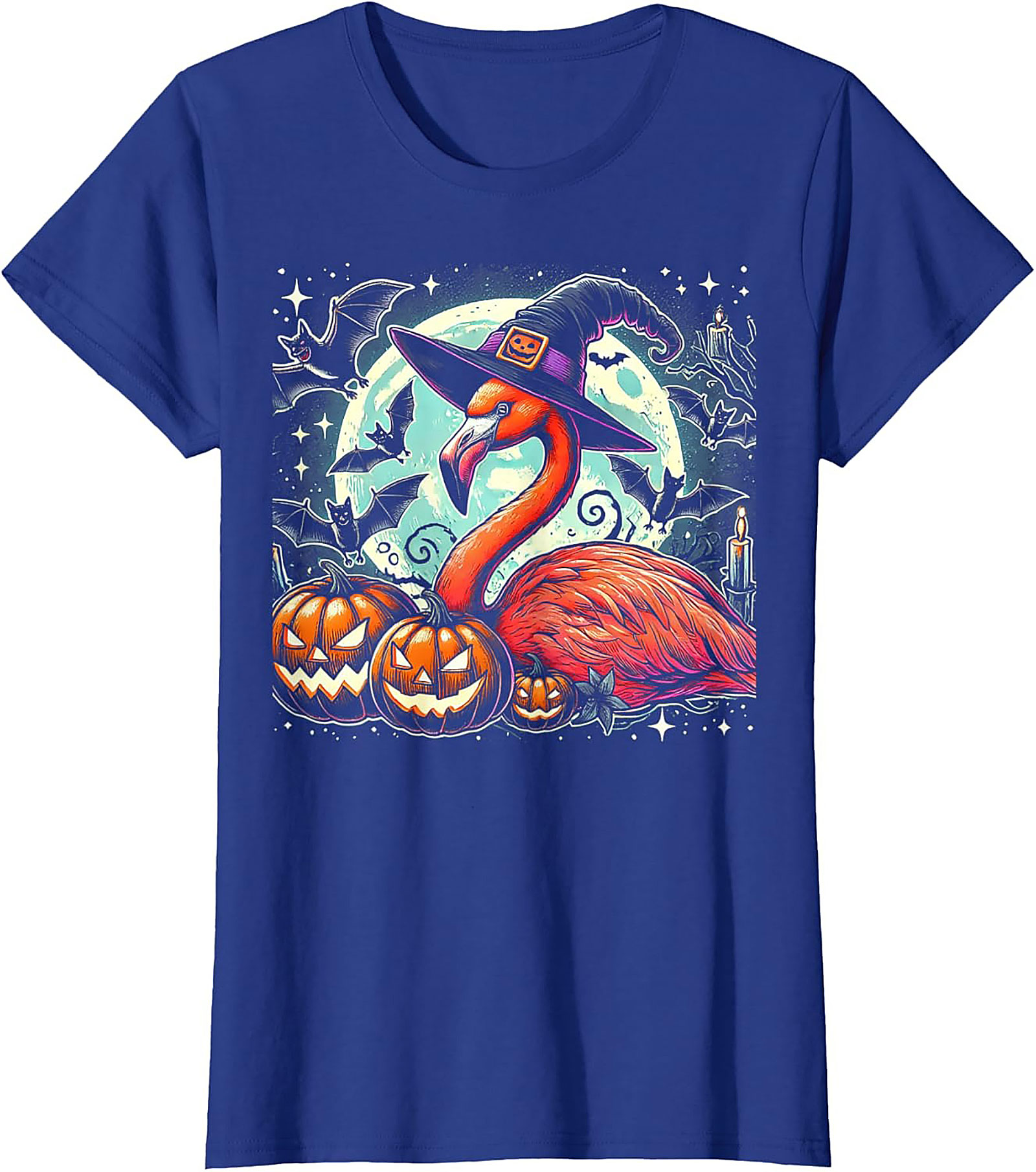 Funny Witch Flamingo Halloween T-shirt | Spooky Tee Gift