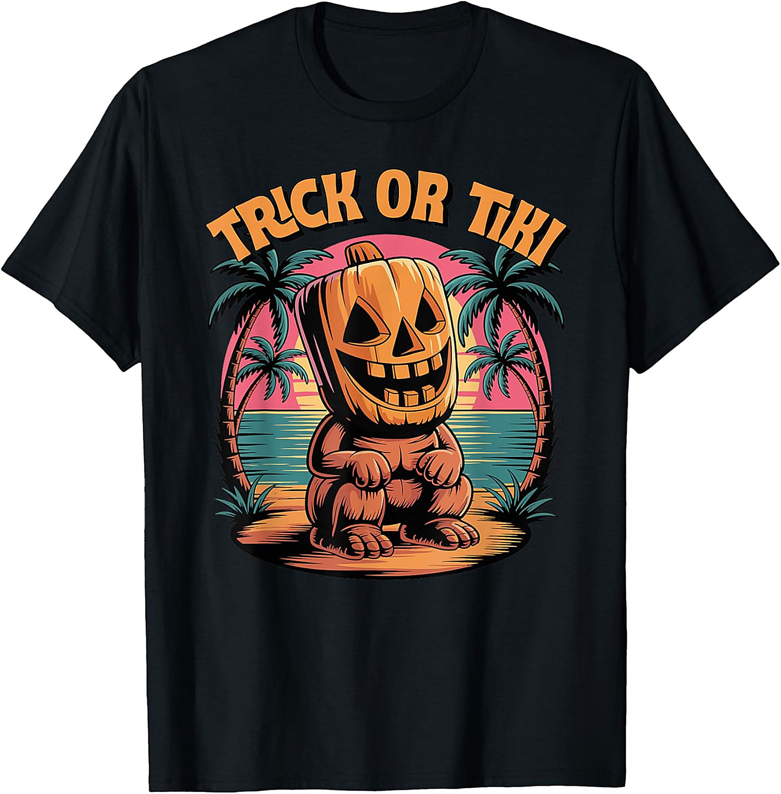 Trick or Tiki T-Shirt | Funny Tropical Halloween Tee