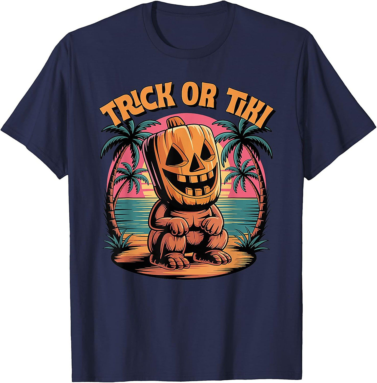 Trick or Tiki T-Shirt | Funny Tropical Halloween Tee