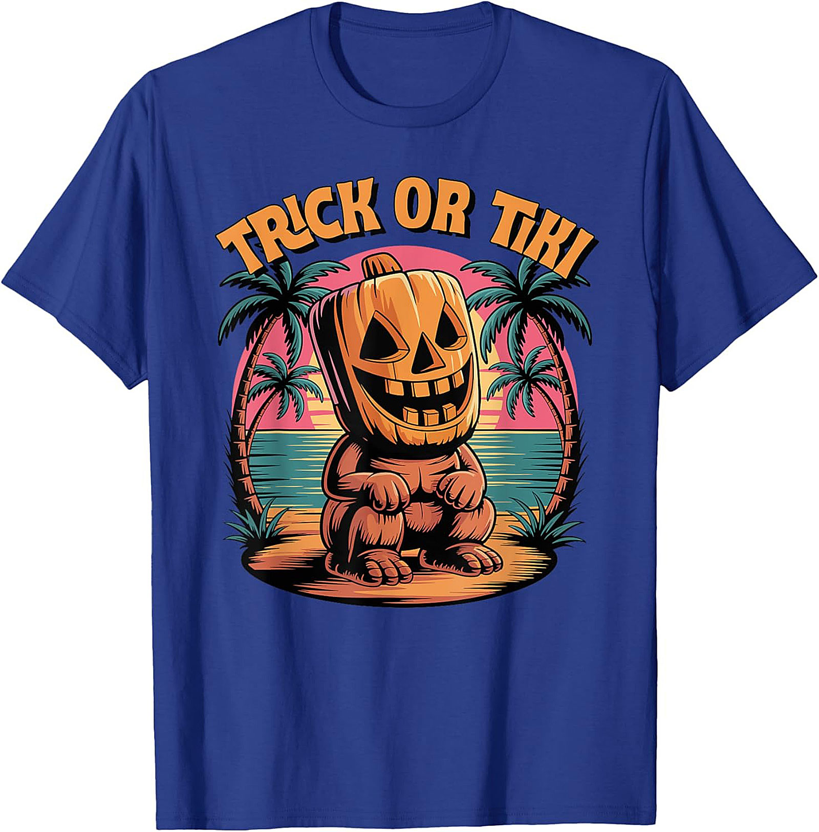 Trick or Tiki T-Shirt | Funny Tropical Halloween Tee