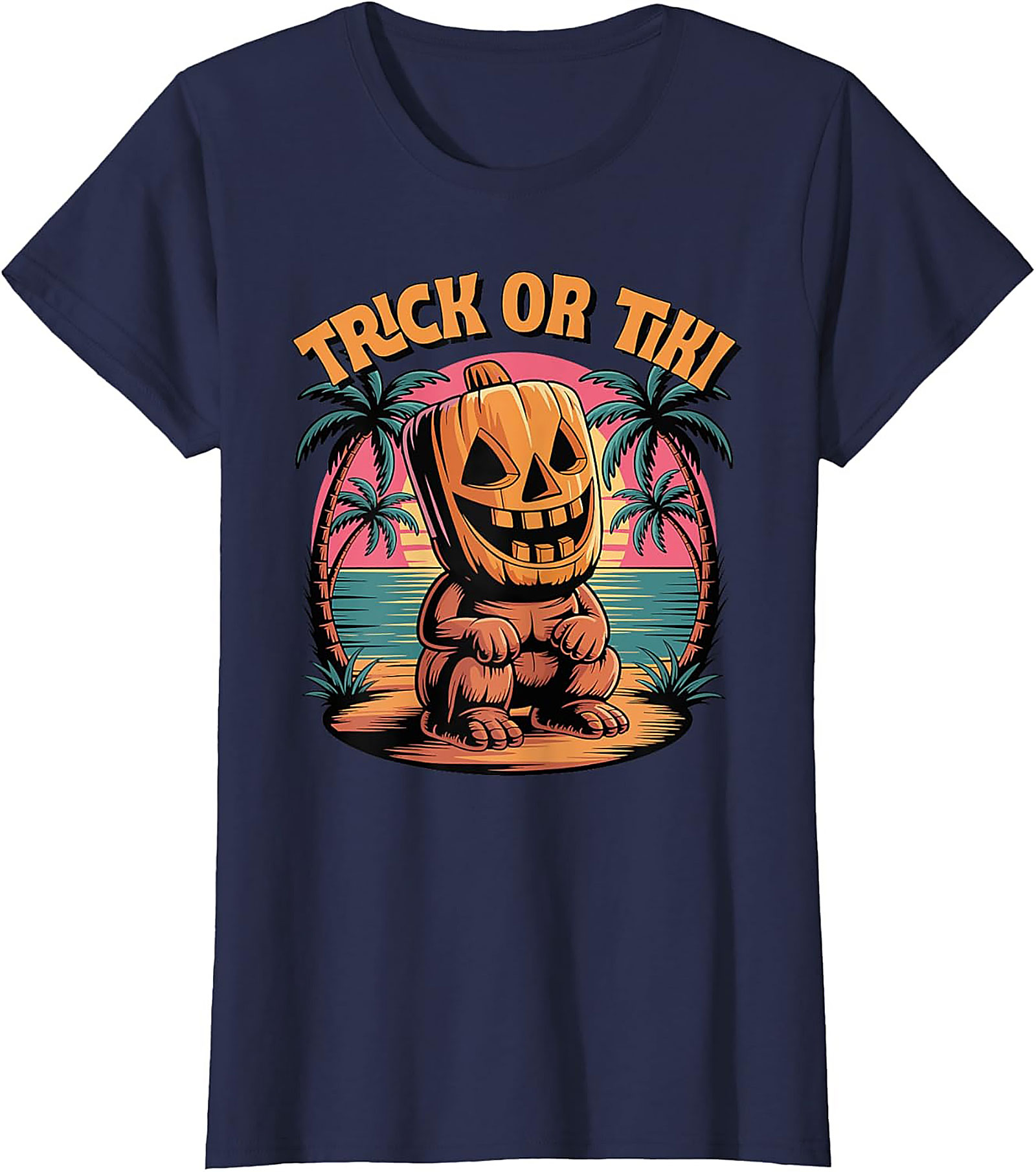 Trick or Tiki T-Shirt | Funny Tropical Halloween Tee