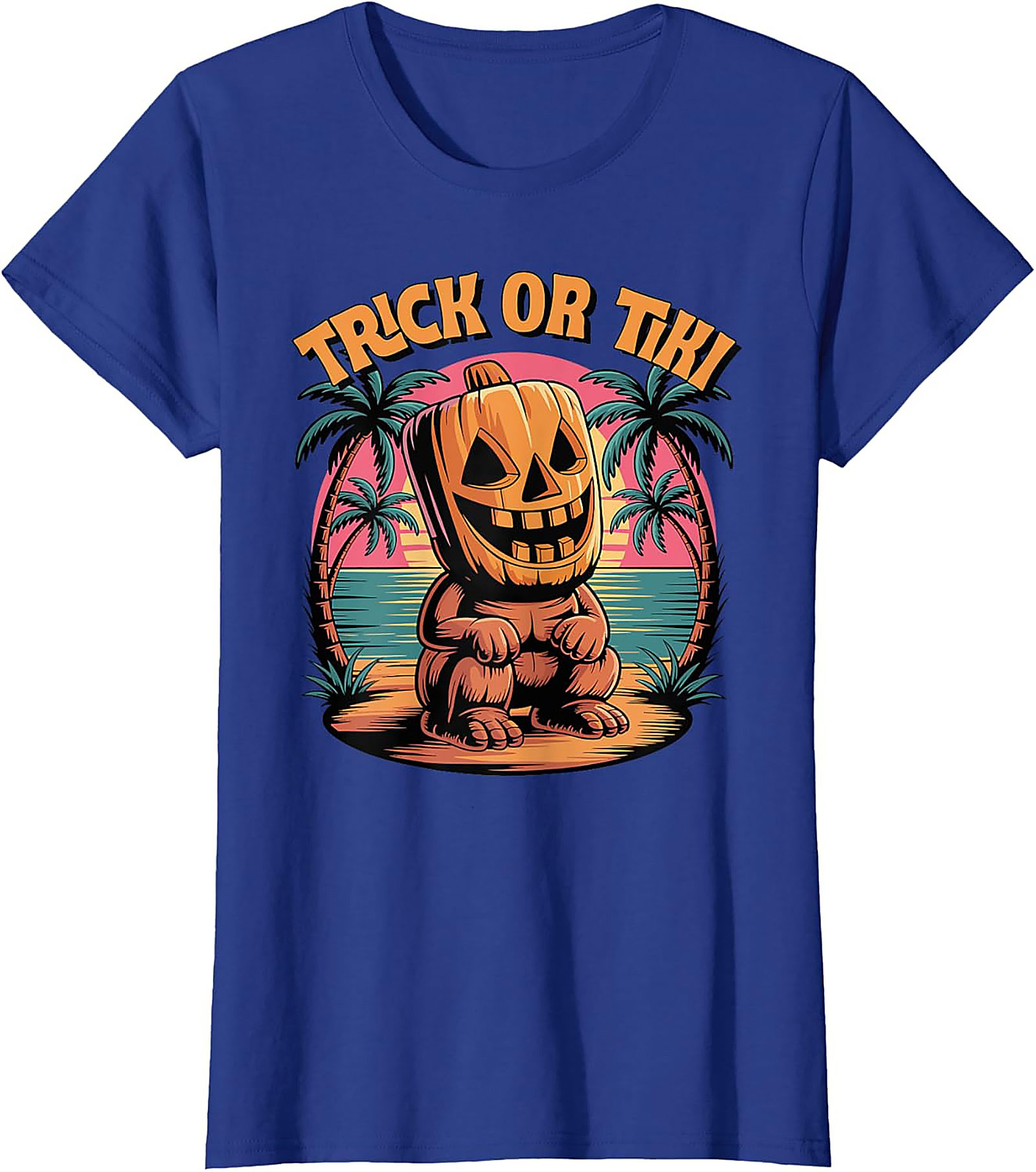 Trick or Tiki T-Shirt | Funny Tropical Halloween Tee