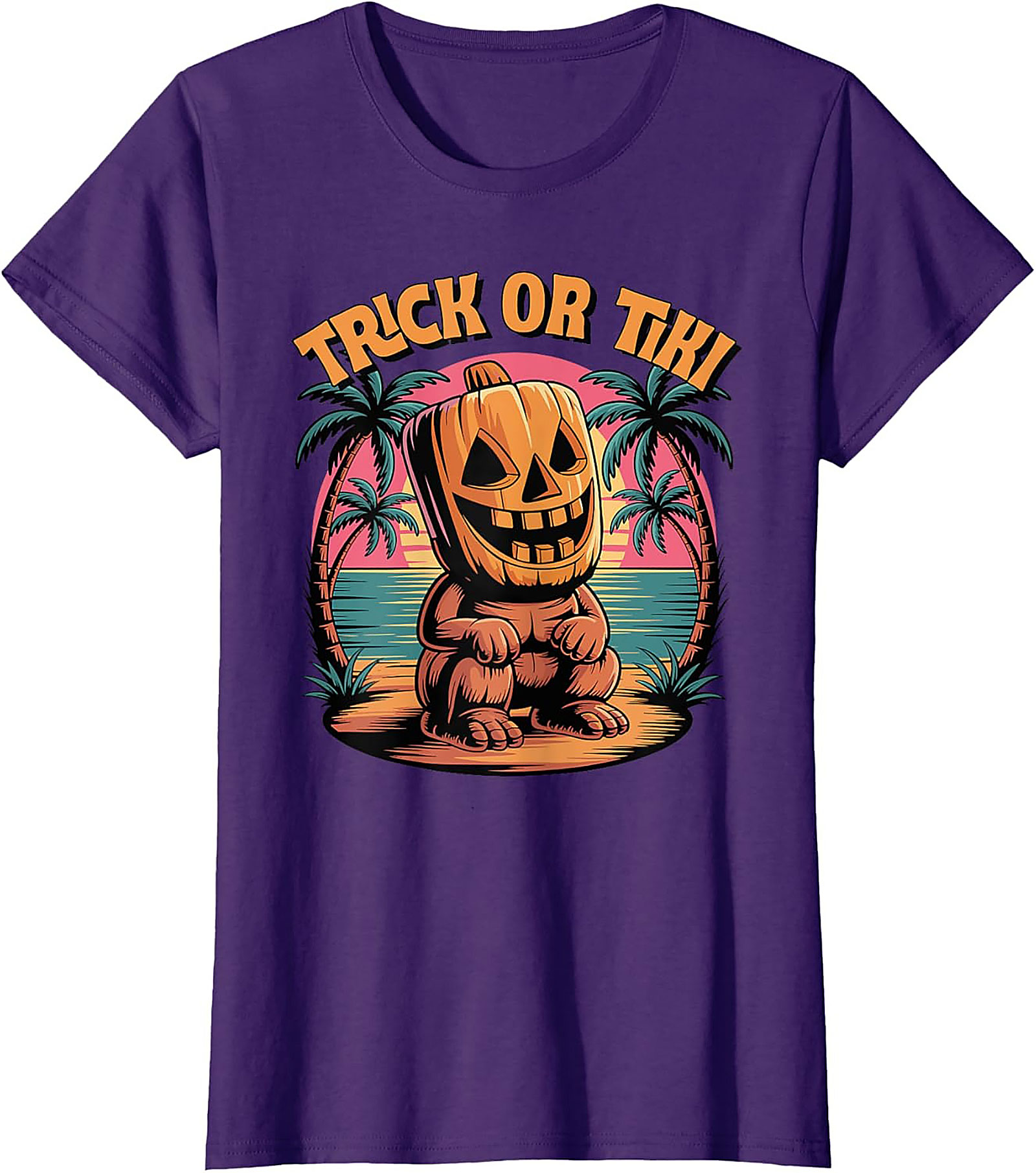 Trick or Tiki T-Shirt | Funny Tropical Halloween Tee