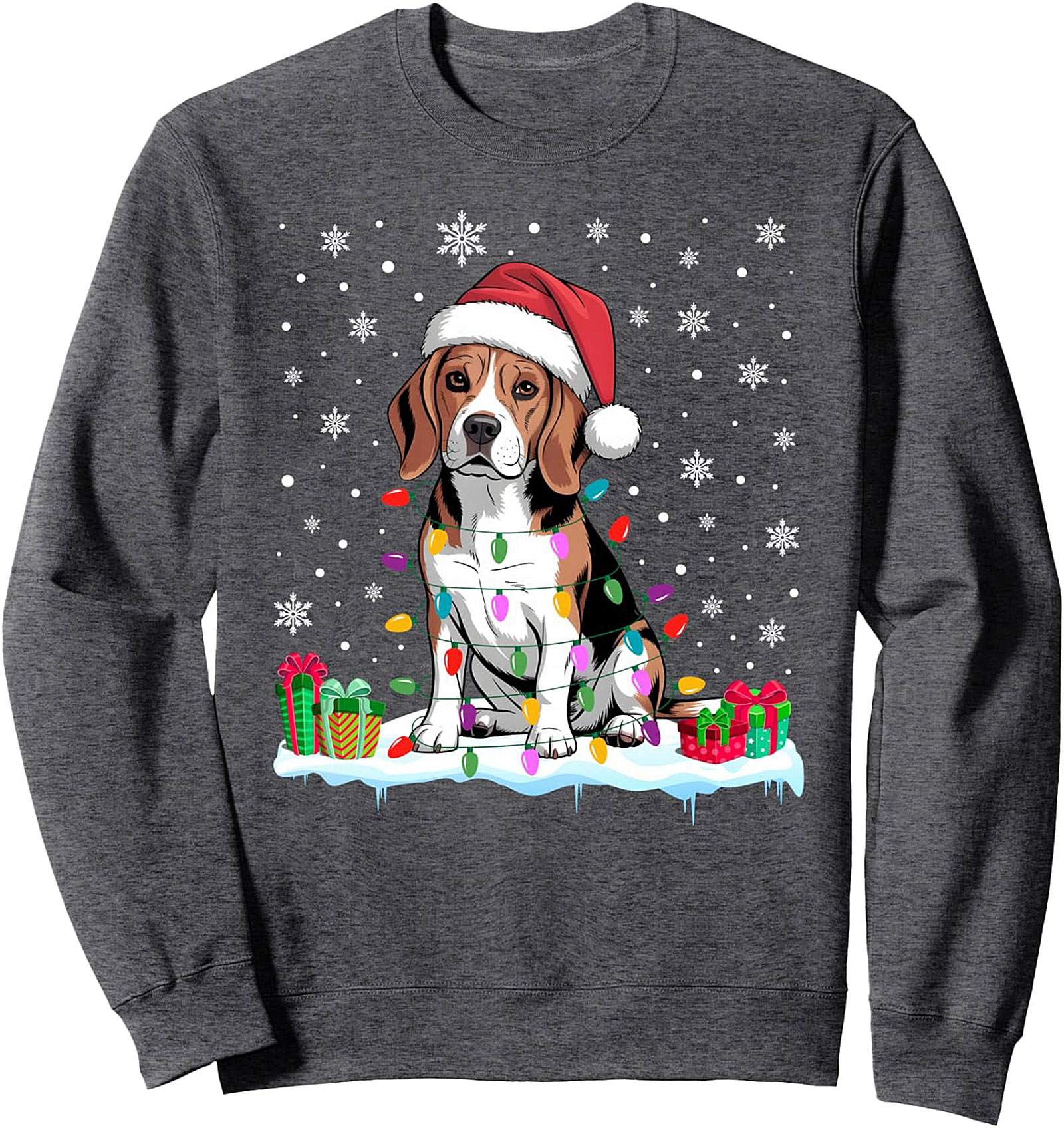 Beagle Christmas Sweatshirt Funny Holiday Crewneck Gift
