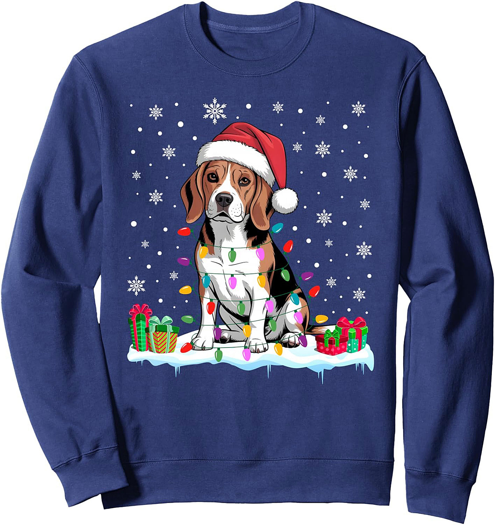 Beagle Christmas Sweatshirt Funny Holiday Crewneck Gift