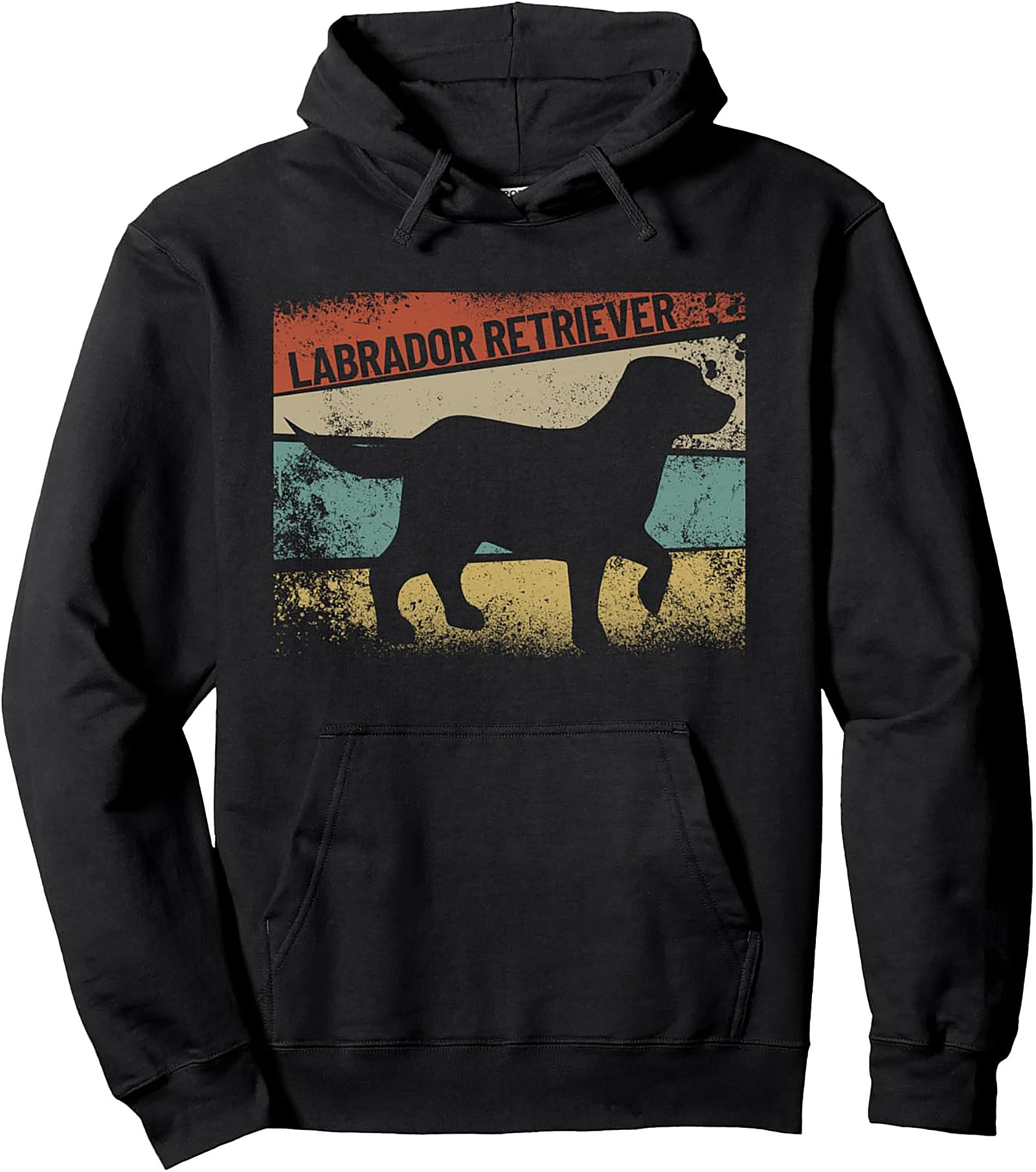 Vintage Labrador Retriever Pullover Hoodie | Retro Dog Lover Graphic