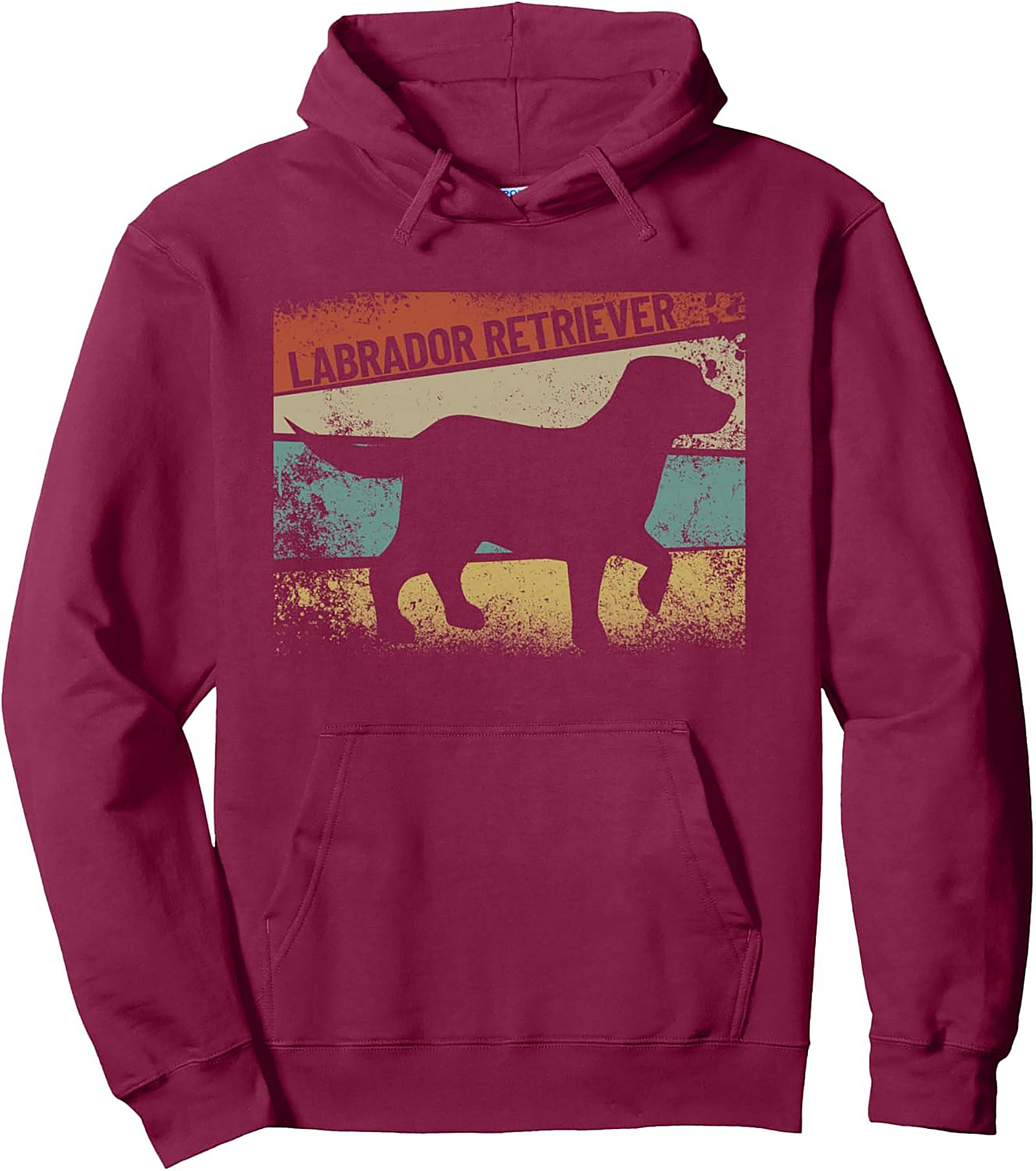 Vintage Labrador Retriever Pullover Hoodie | Retro Dog Lover Graphic