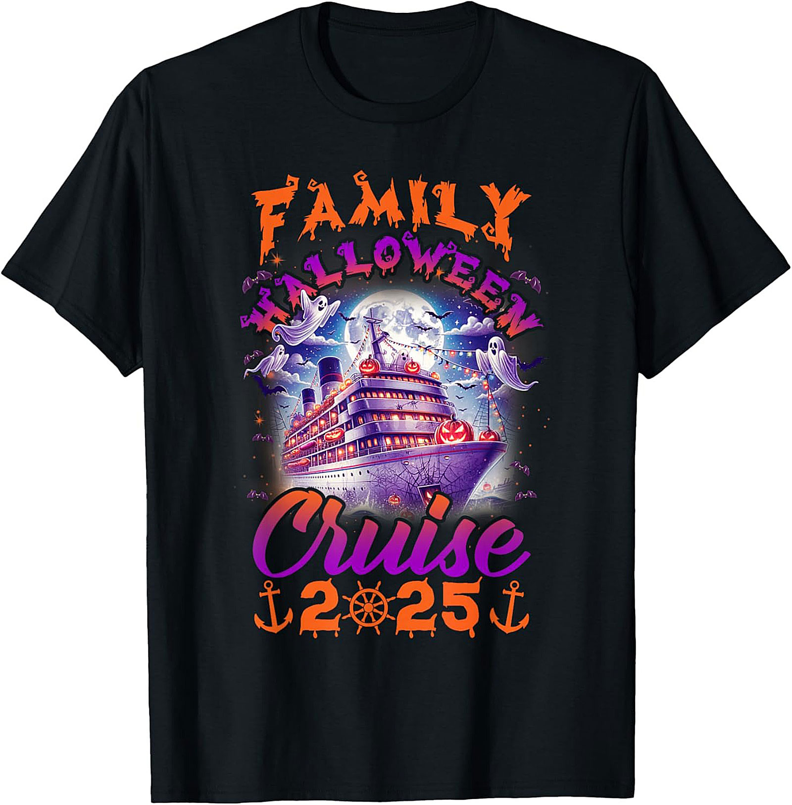 Family Halloween Cruise 2025 T-Shirt | Spooky Vacation Tee