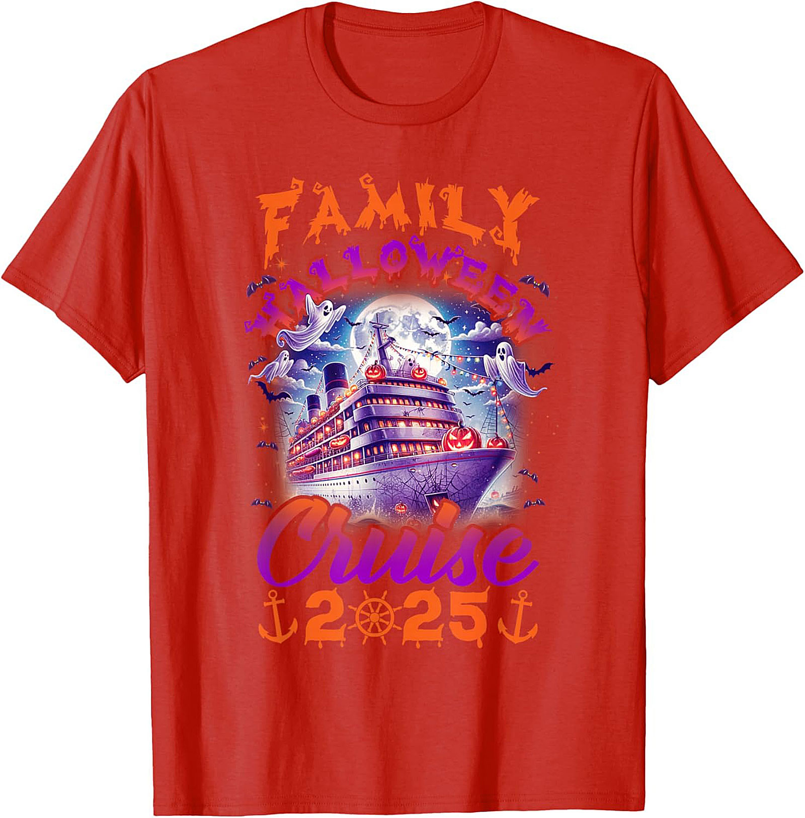 Family Halloween Cruise 2025 T-Shirt | Spooky Vacation Tee