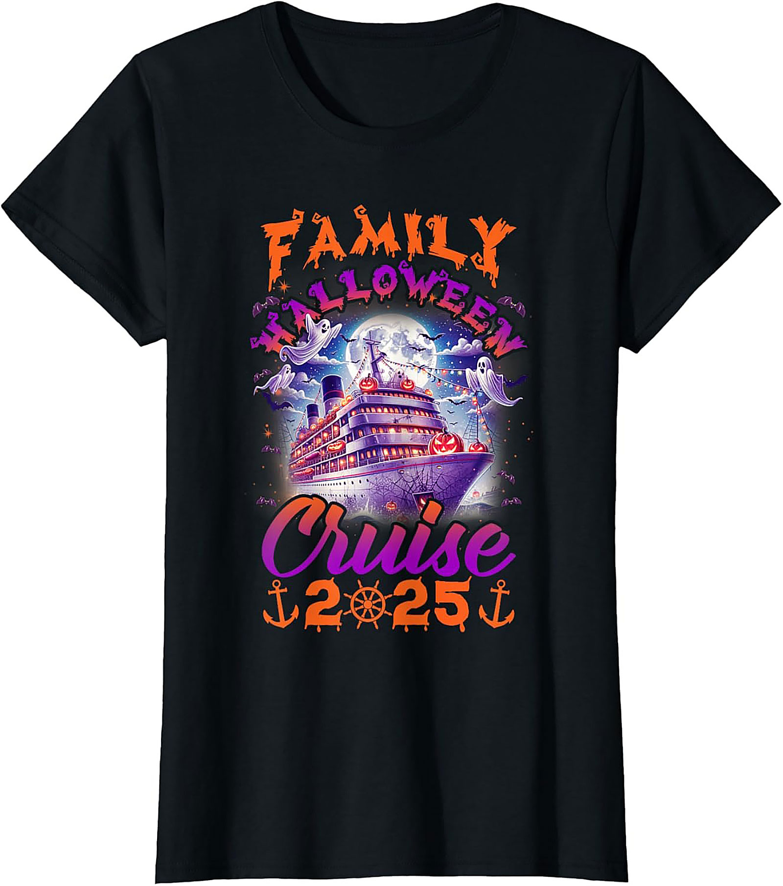 Family Halloween Cruise 2025 T-Shirt | Spooky Vacation Tee