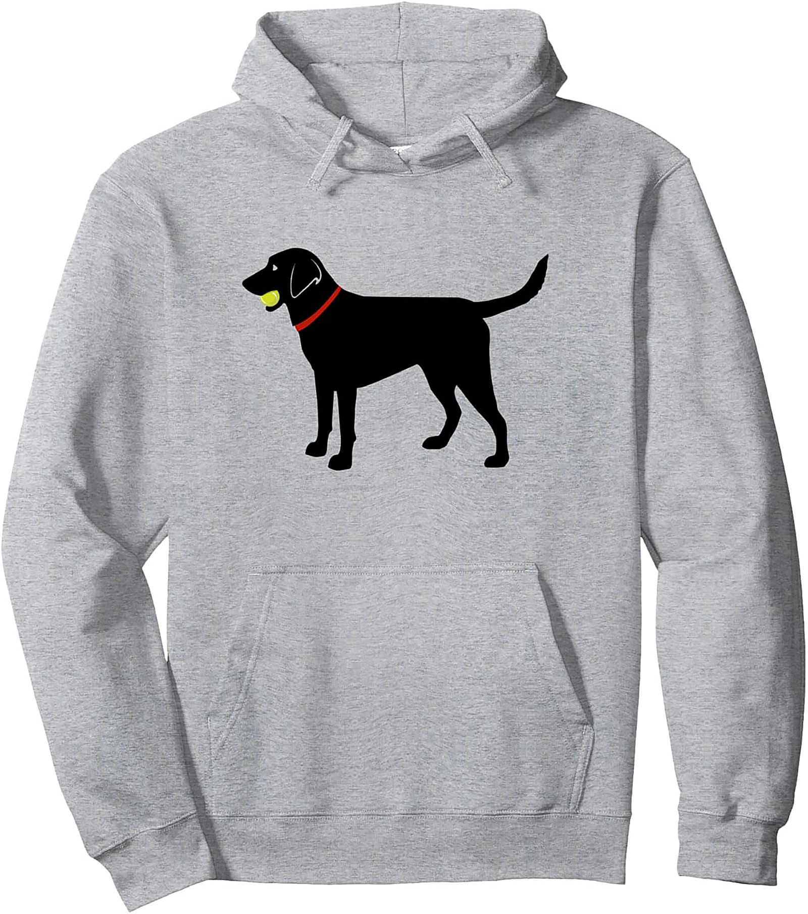 Black Lab Tennis Ball Graphic Hoodie: The Perfect Dog Lover Pullover