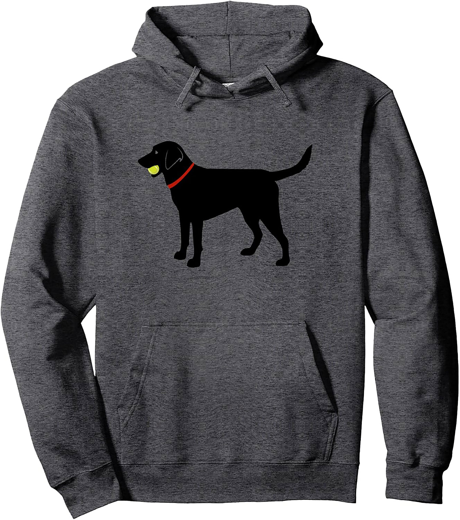 Black Lab Tennis Ball Graphic Hoodie: The Perfect Dog Lover Pullover