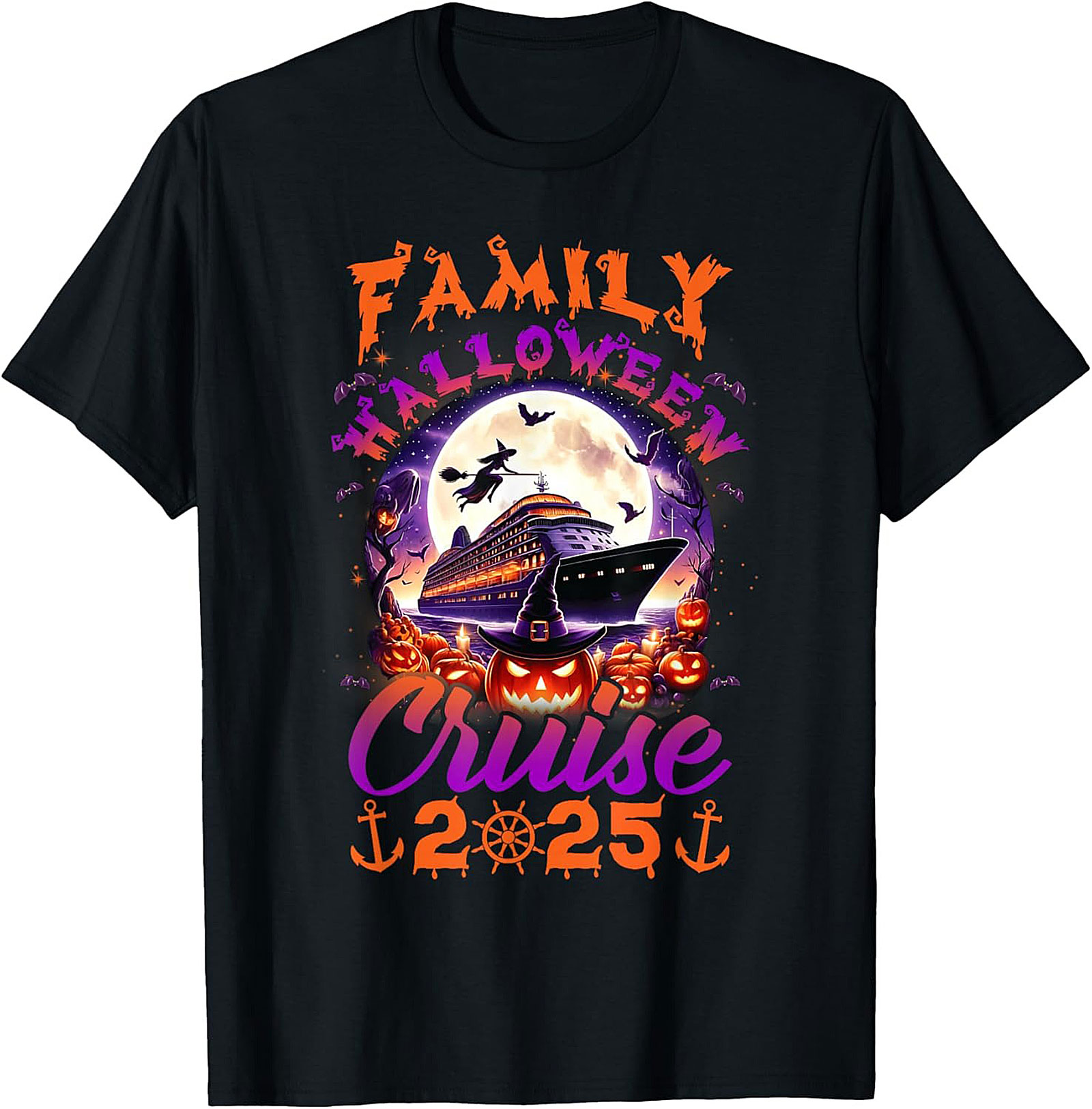 Family Halloween Cruise 2025 Graphic Tee | Soft Cotton Shirt