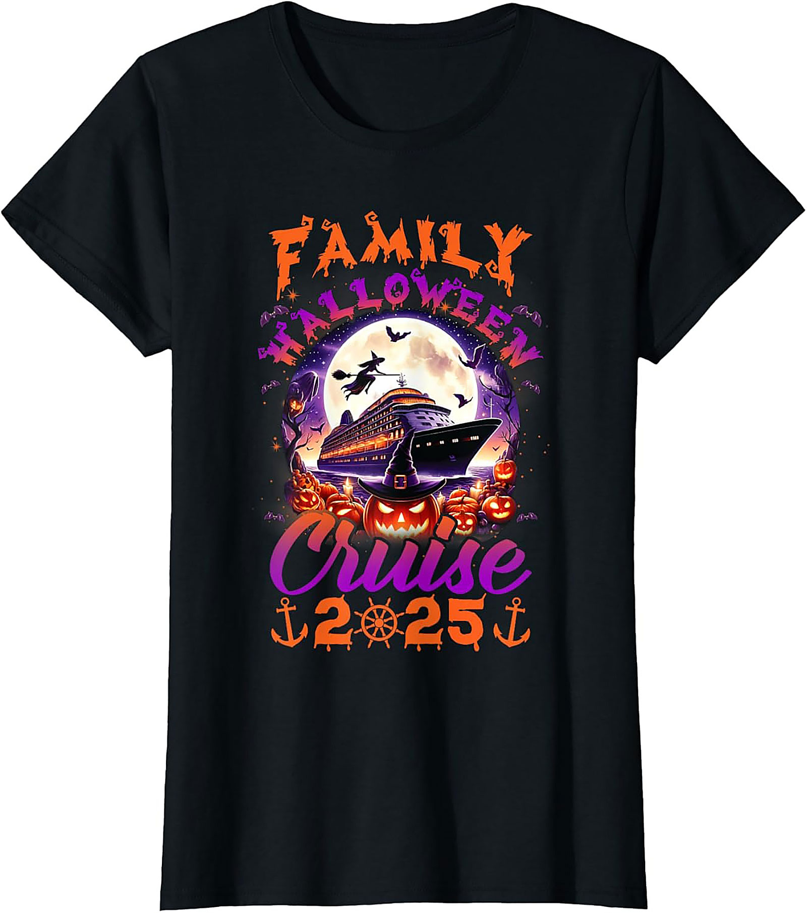 Family Halloween Cruise 2025 Graphic Tee | Soft Cotton Shirt