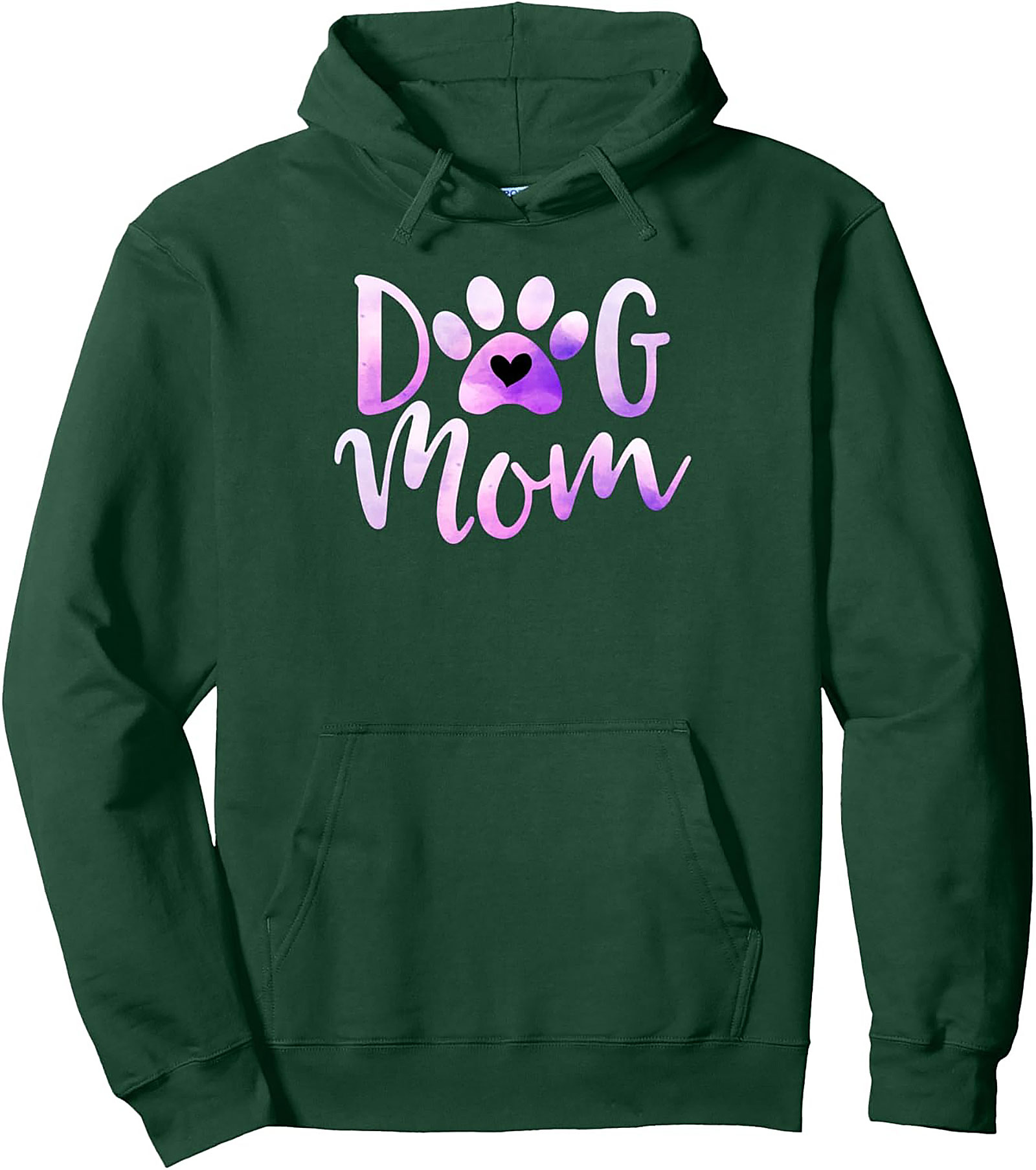Dog Mom Pullover Hoodie | Watercolor Paw Print Graphic Hoodie