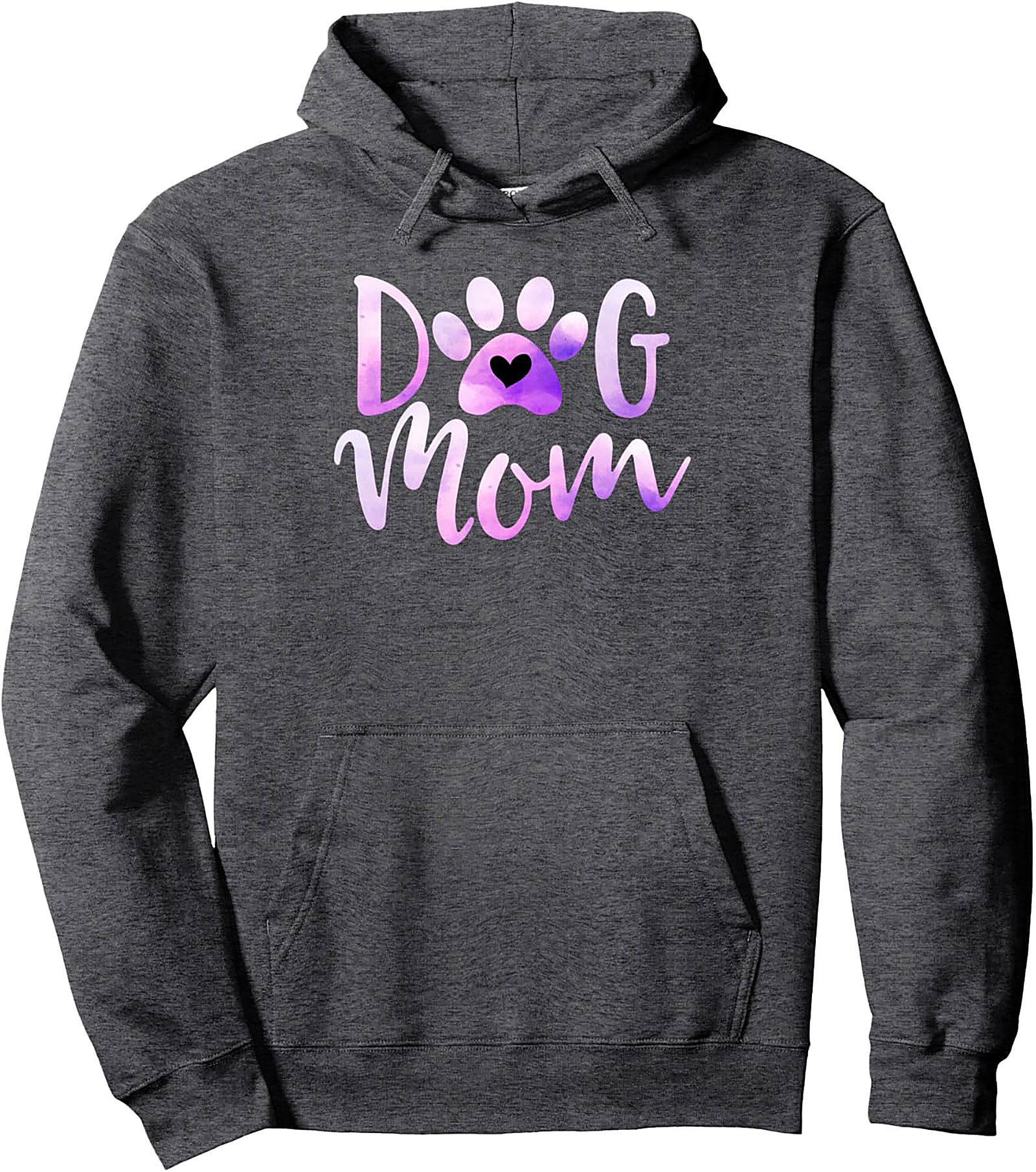 Dog Mom Pullover Hoodie | Watercolor Paw Print Graphic Hoodie