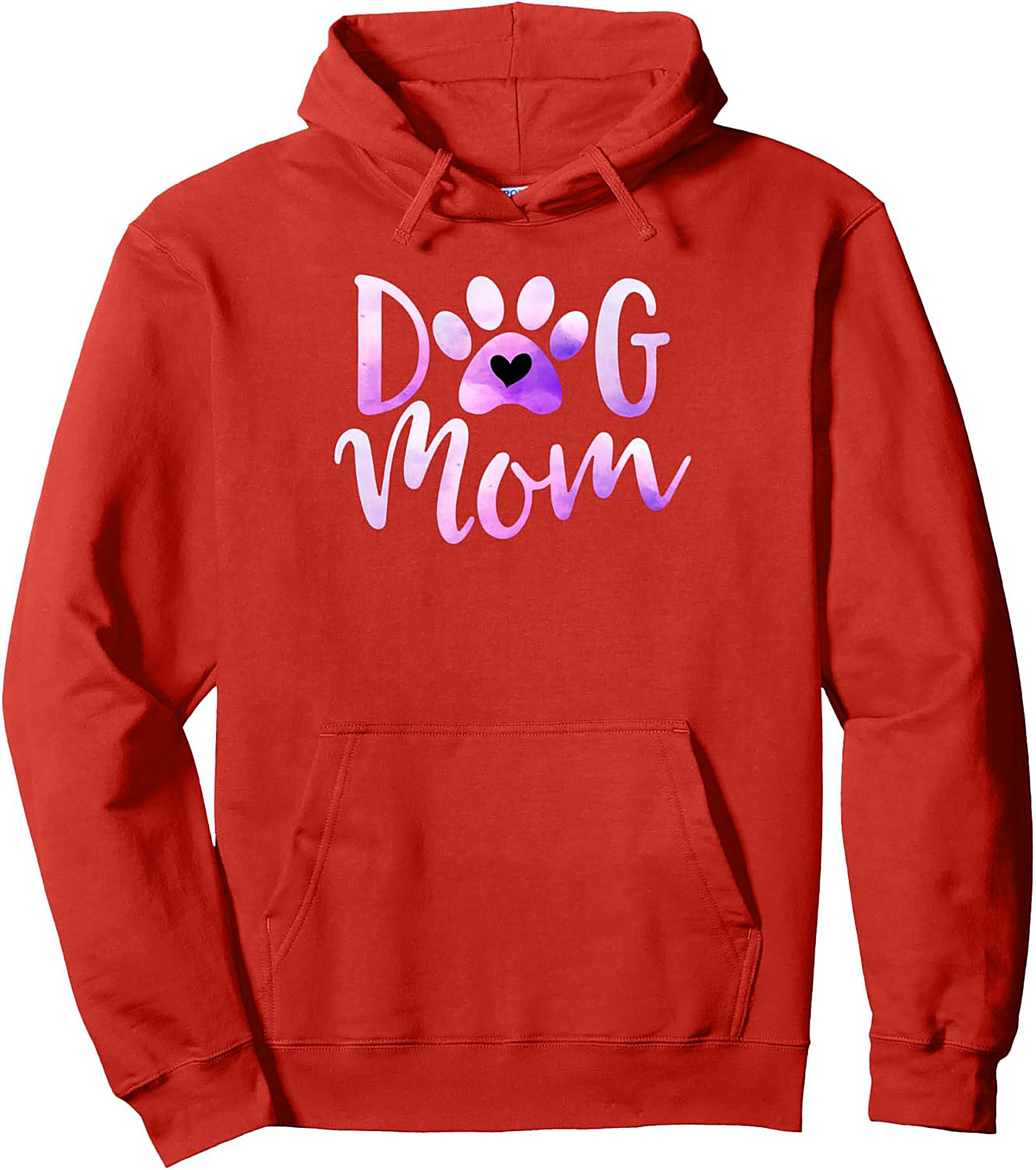 Dog Mom Pullover Hoodie | Watercolor Paw Print Graphic Hoodie