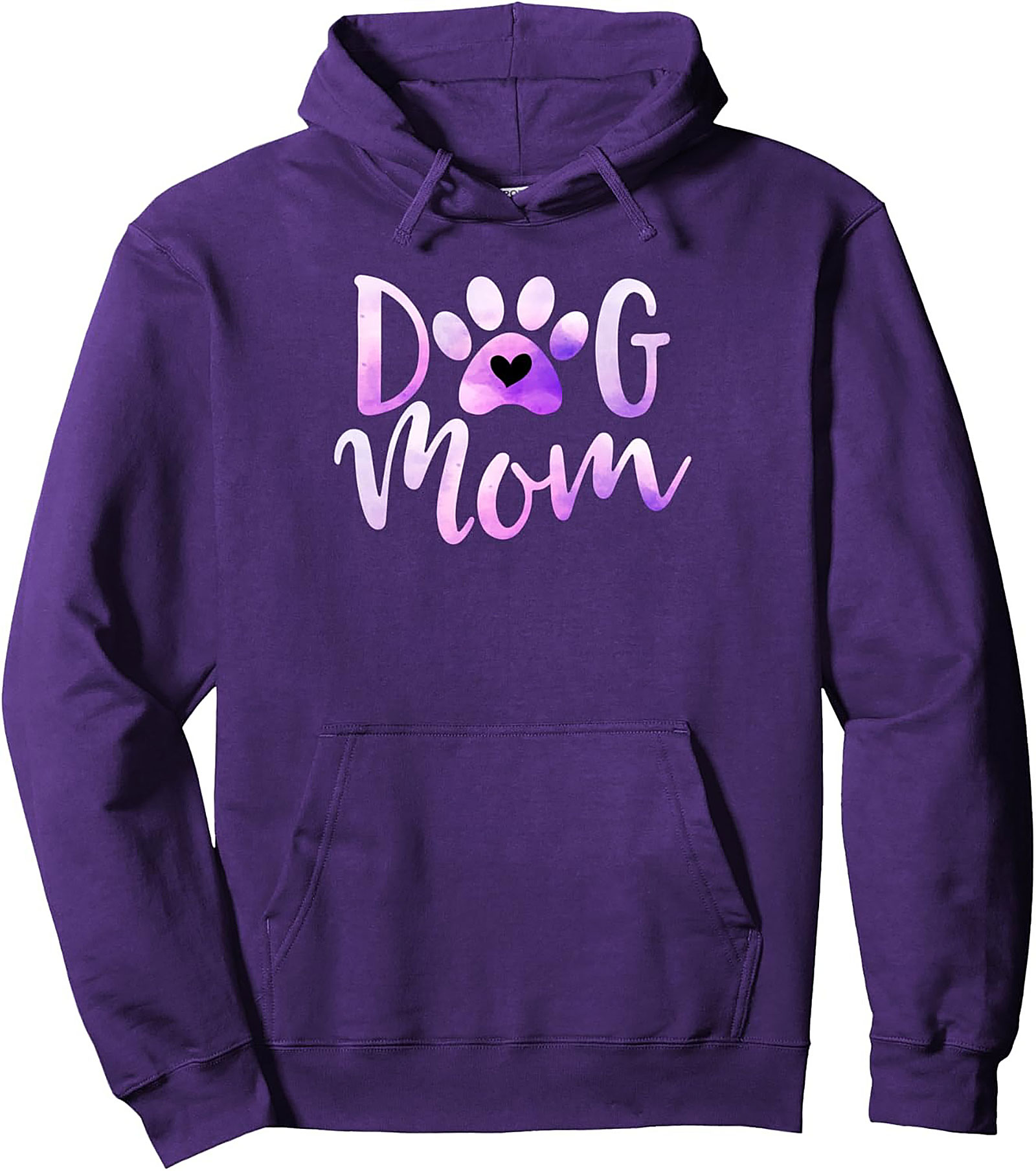 Dog Mom Pullover Hoodie | Watercolor Paw Print Graphic Hoodie