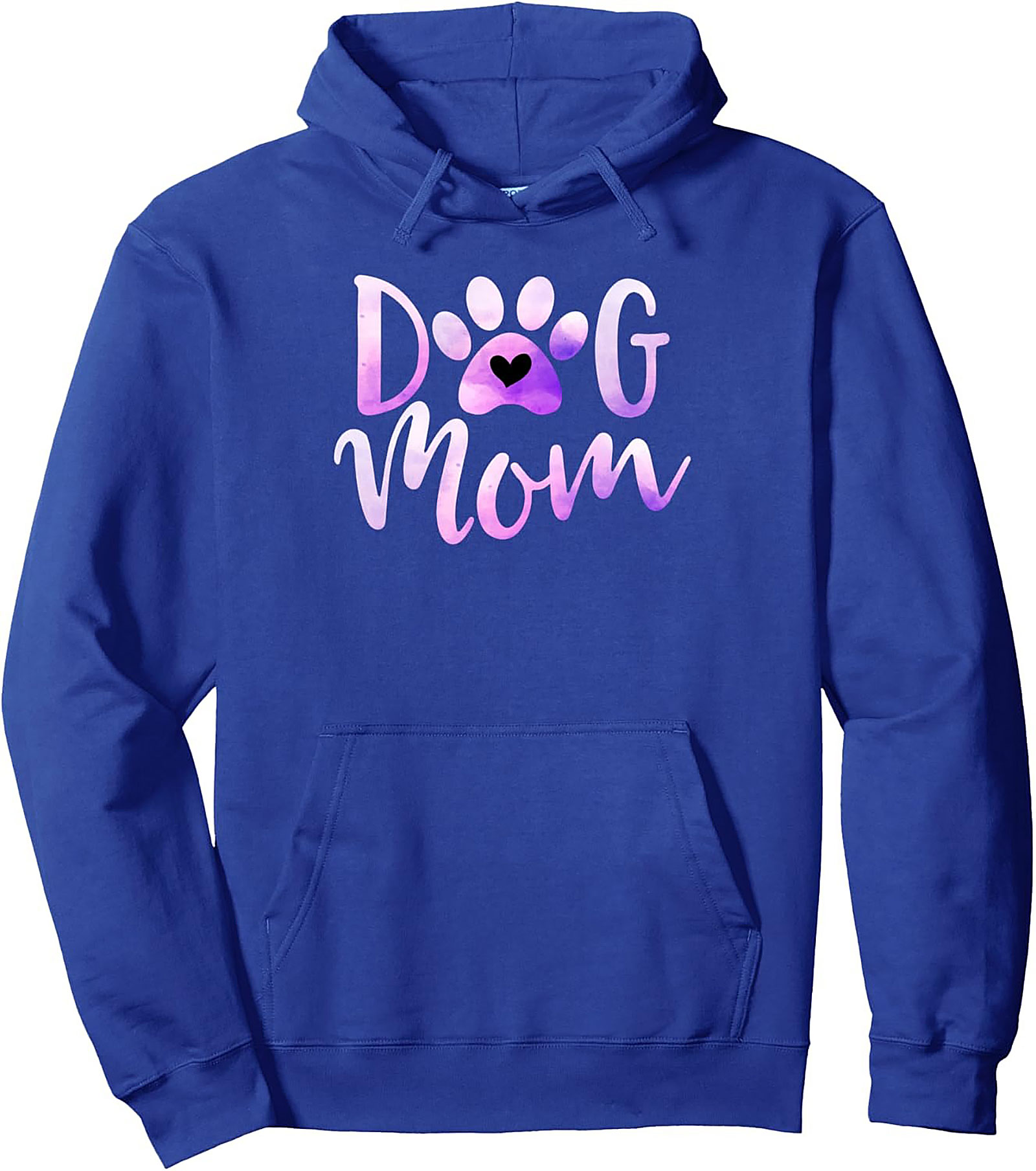 Dog Mom Pullover Hoodie | Watercolor Paw Print Graphic Hoodie