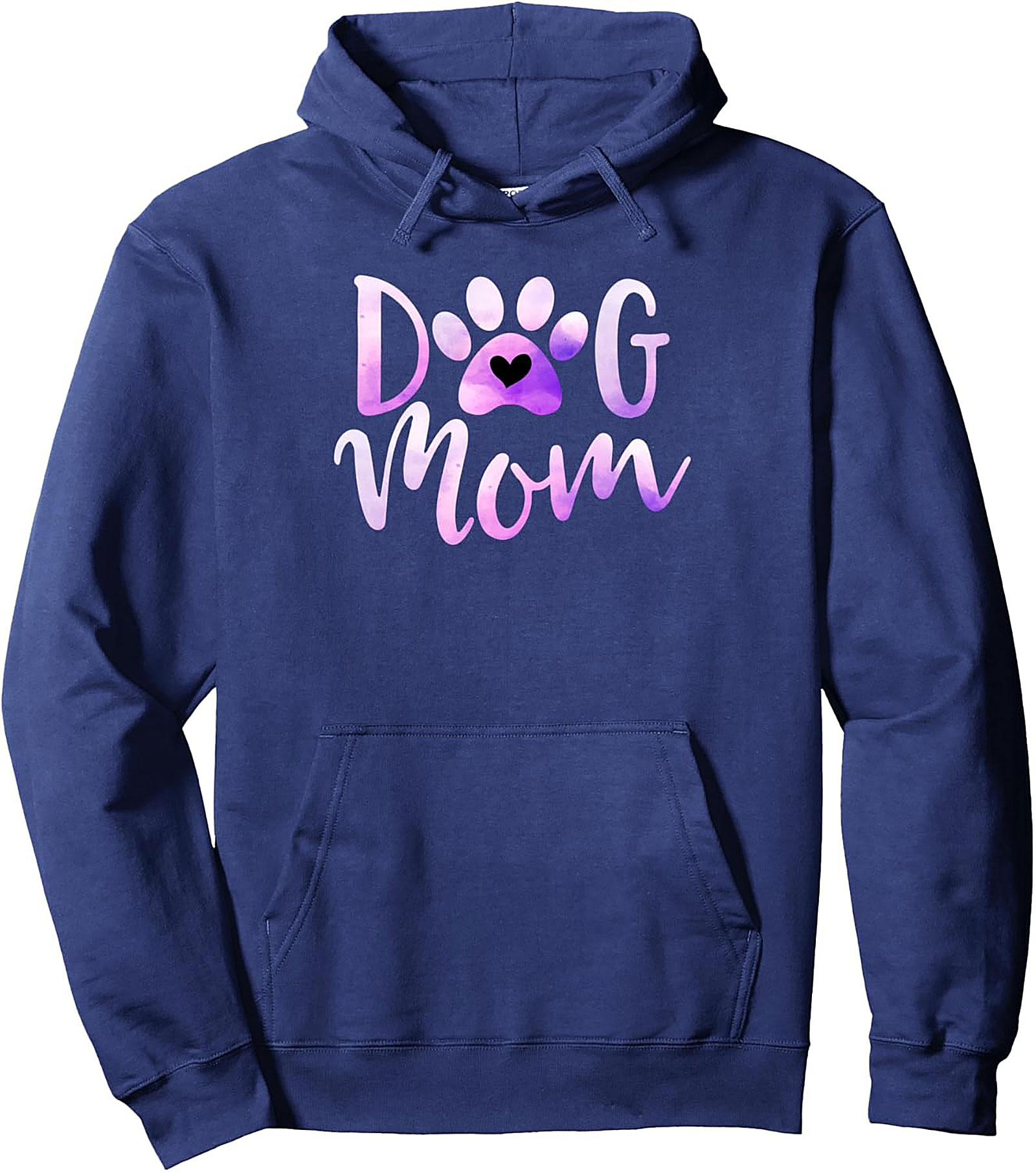 Dog Mom Pullover Hoodie | Watercolor Paw Print Graphic Hoodie