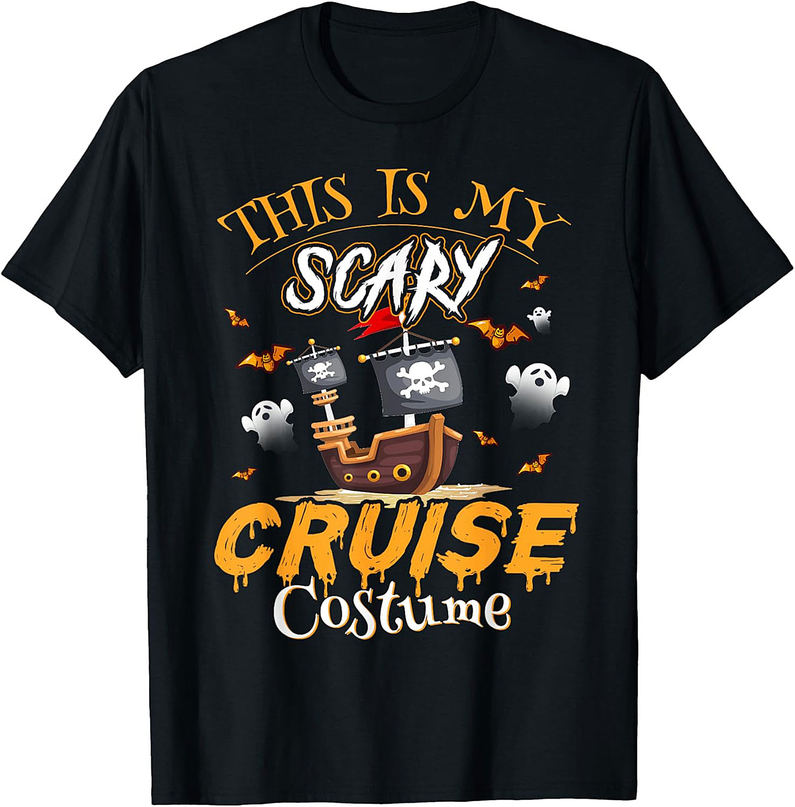 Funny Halloween Cruise T-Shirt | Pirate Ship Graphic Tee