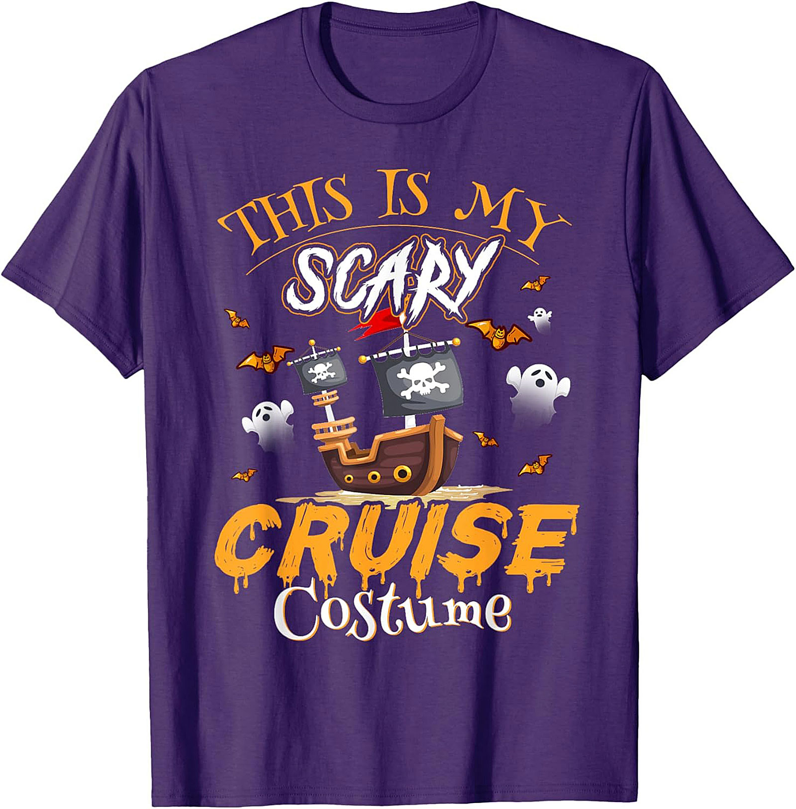 Funny Halloween Cruise T-Shirt | Pirate Ship Graphic Tee