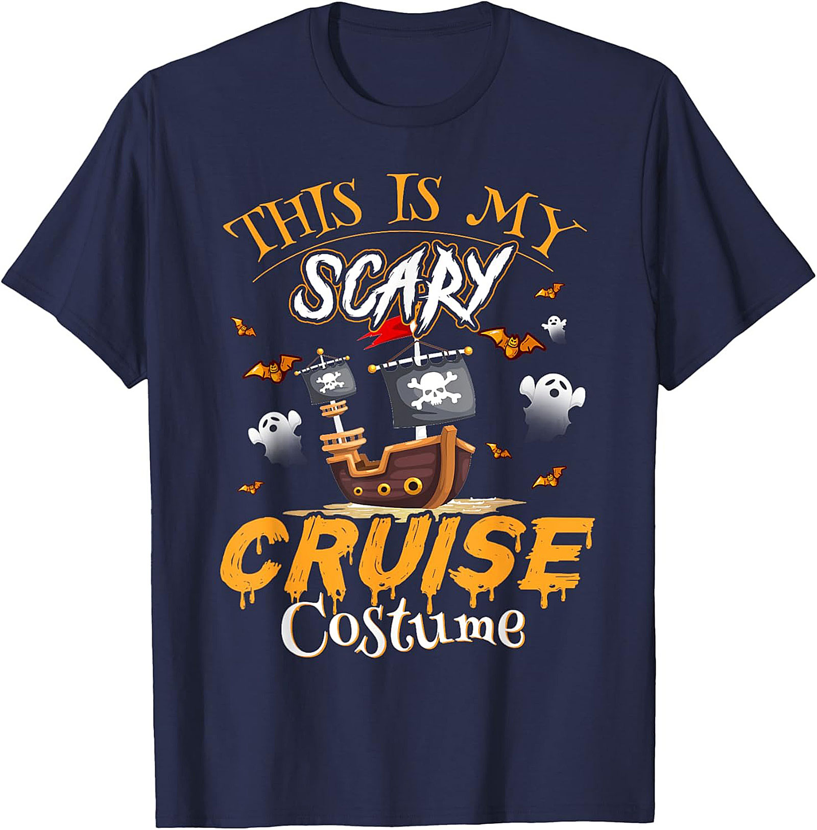 Funny Halloween Cruise T-Shirt | Pirate Ship Graphic Tee