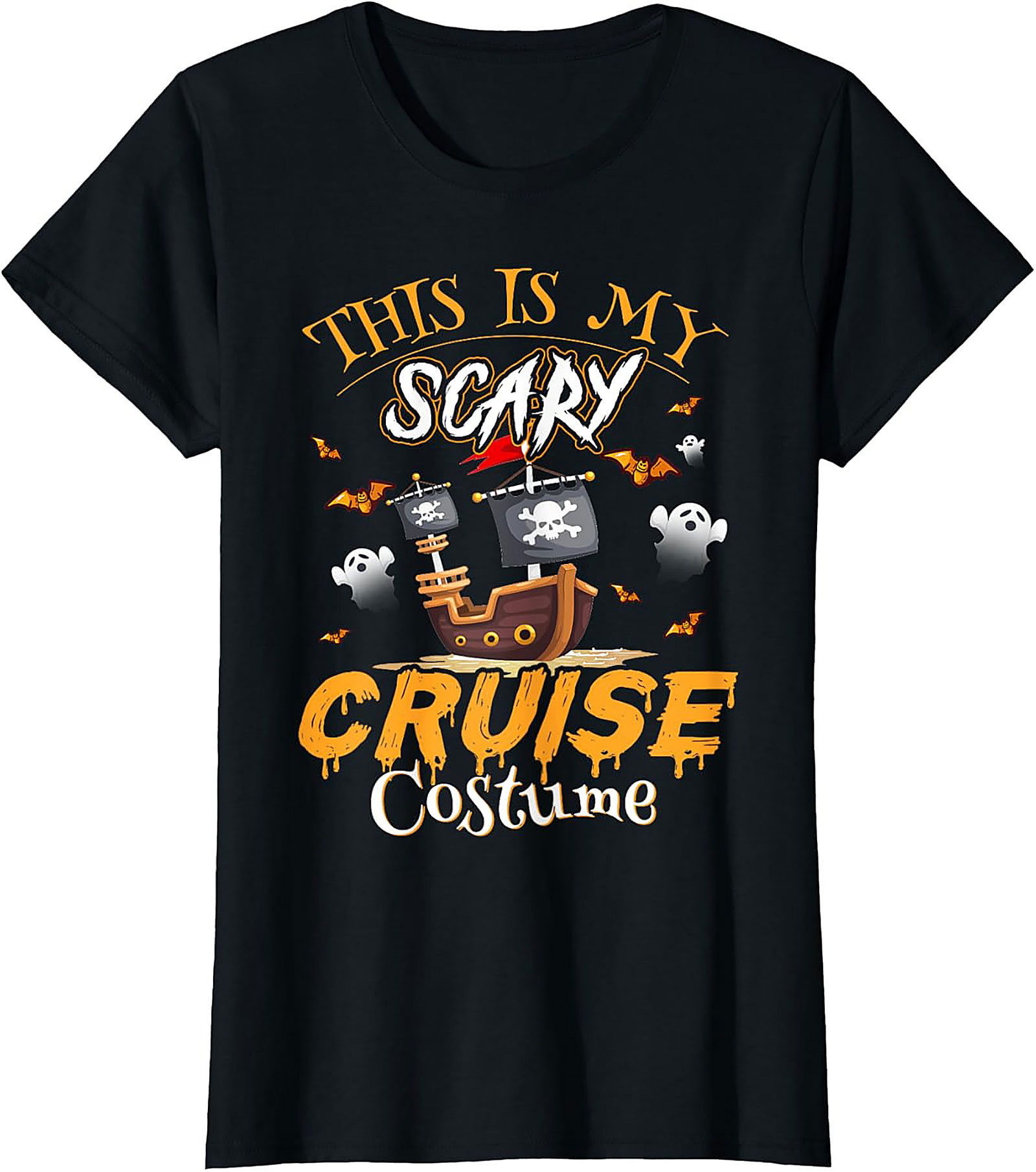 Funny Halloween Cruise T-Shirt | Pirate Ship Graphic Tee
