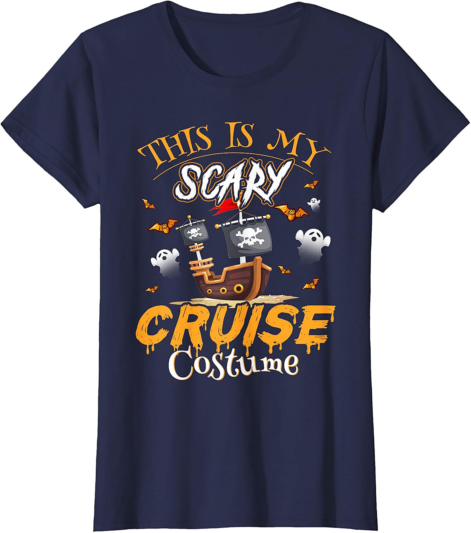 Funny Halloween Cruise T-Shirt | Pirate Ship Graphic Tee