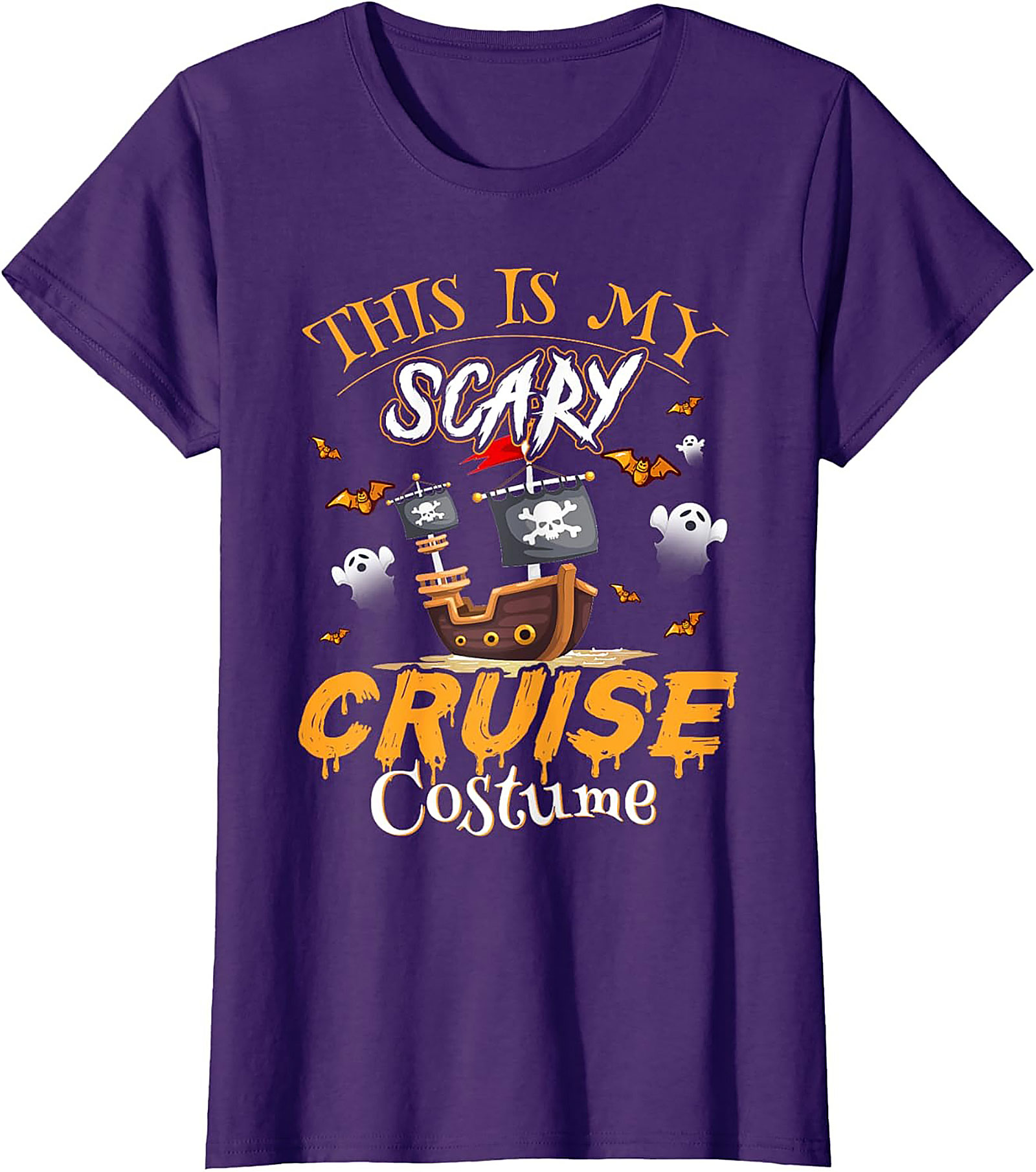 Funny Halloween Cruise T-Shirt | Pirate Ship Graphic Tee