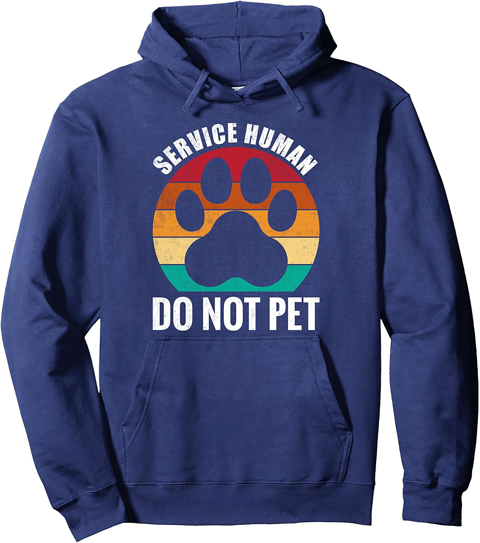 Service Human Do Not Pet Graphic Hoodie | Retro Service Dog Handler Pullover