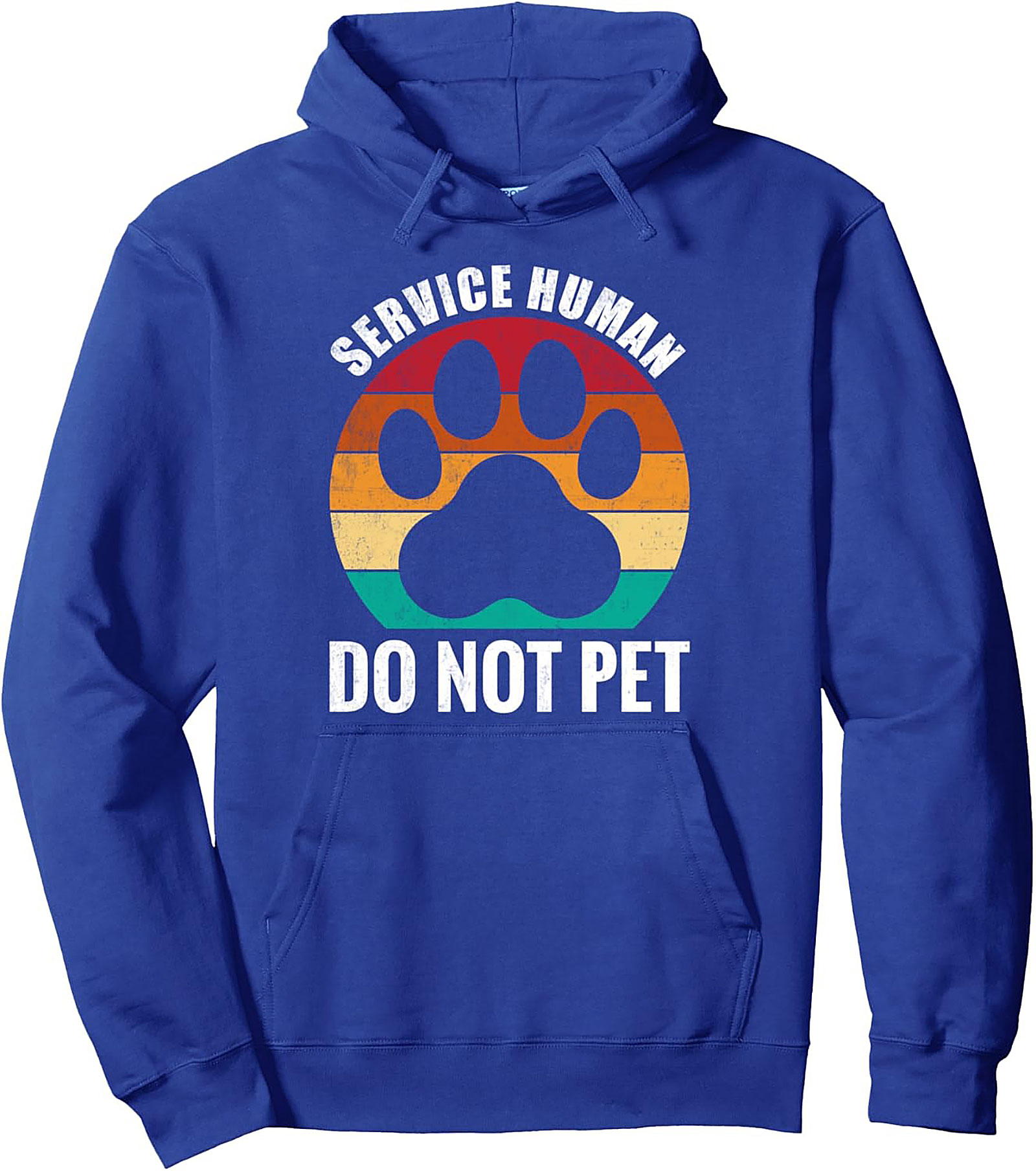 Service Human Do Not Pet Graphic Hoodie | Retro Service Dog Handler Pullover