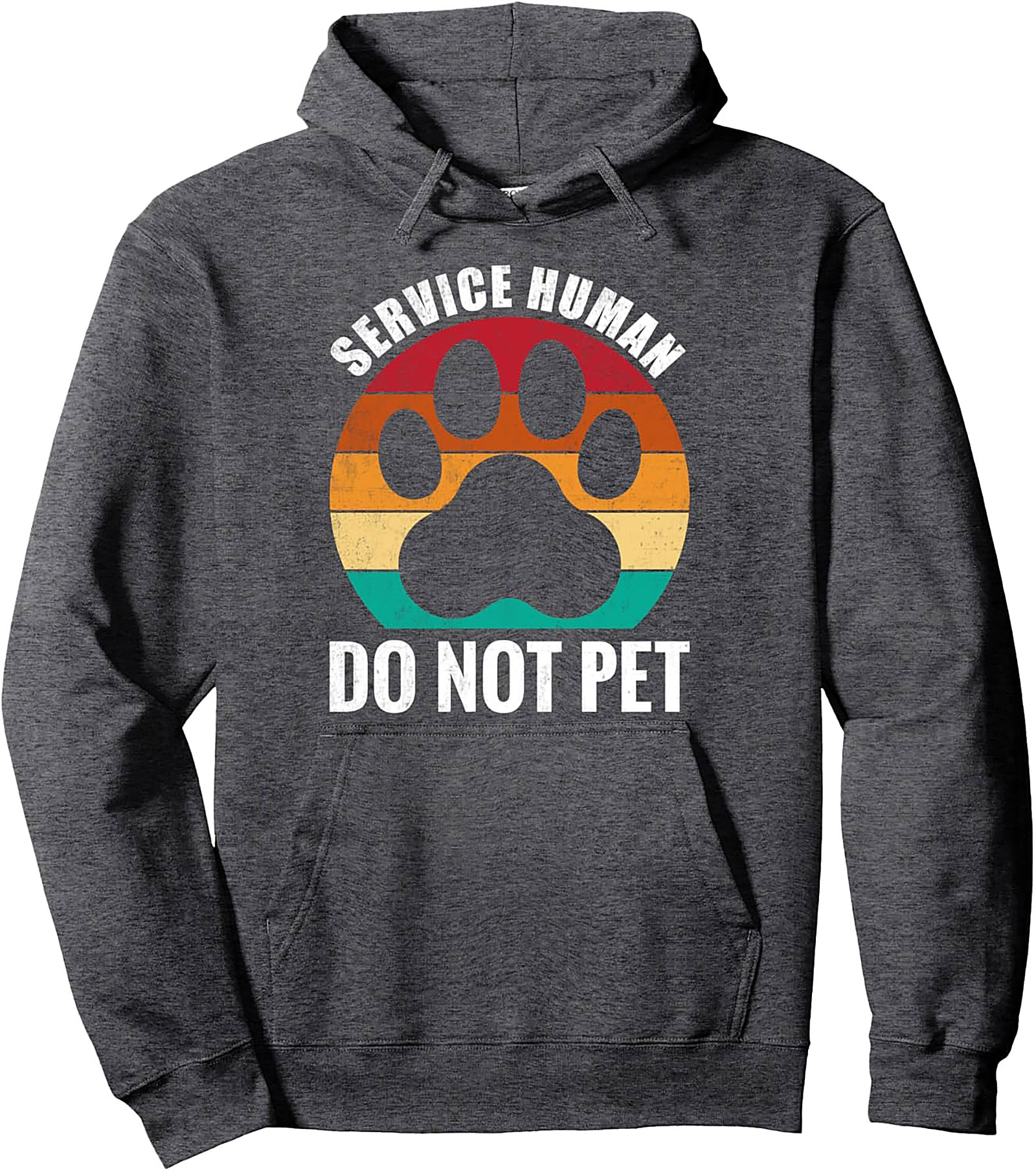 Service Human Do Not Pet Graphic Hoodie | Retro Service Dog Handler Pullover