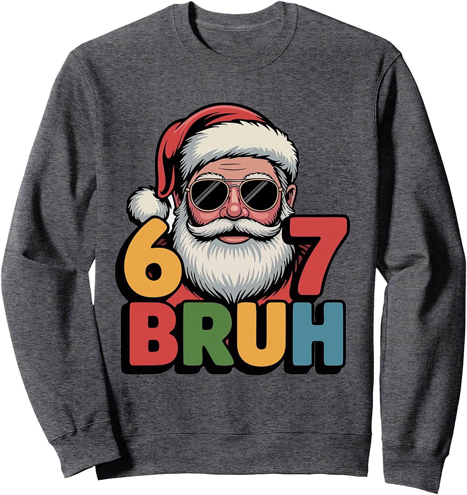 Hip Santa Bruh Crewneck Sweatshirt Funny Christmas Gift
