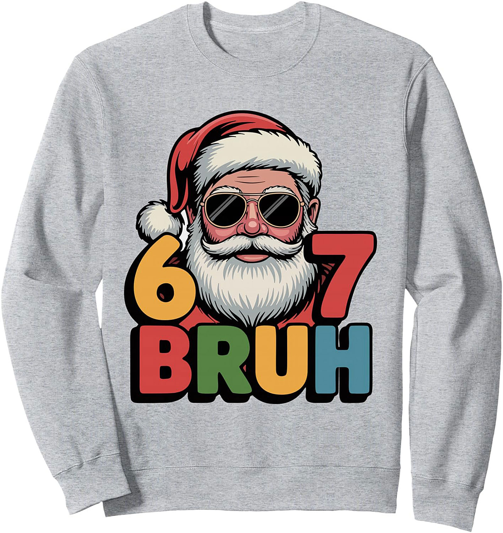 Hip Santa Bruh Crewneck Sweatshirt Funny Christmas Gift