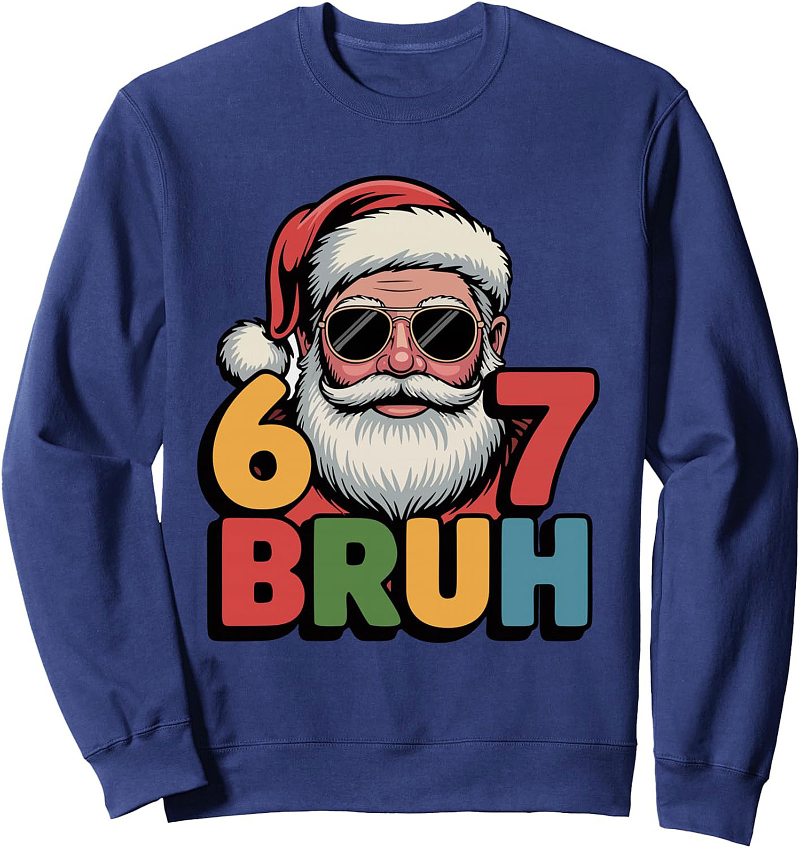 Hip Santa Bruh Crewneck Sweatshirt Funny Christmas Gift