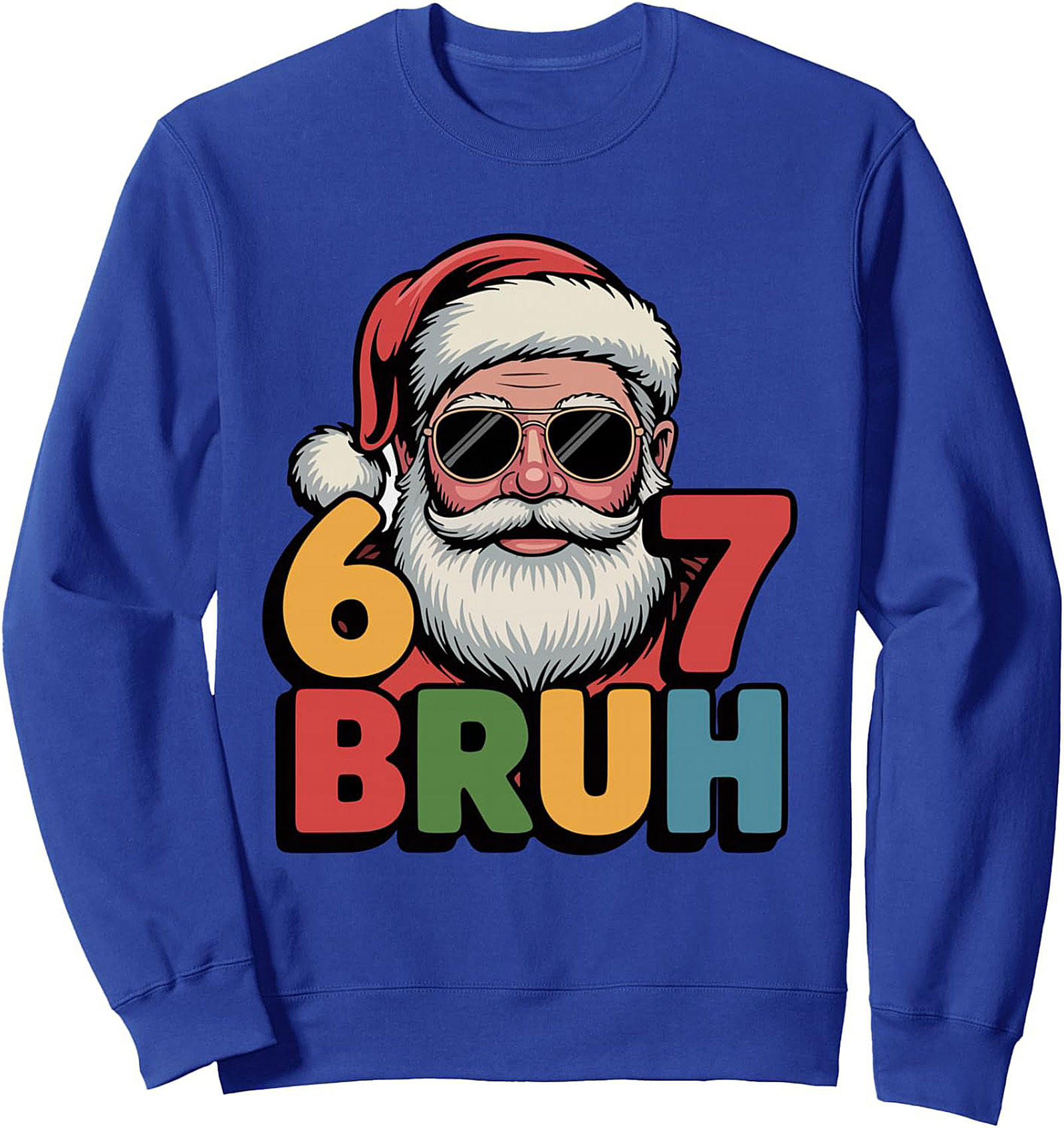 Hip Santa Bruh Crewneck Sweatshirt Funny Christmas Gift