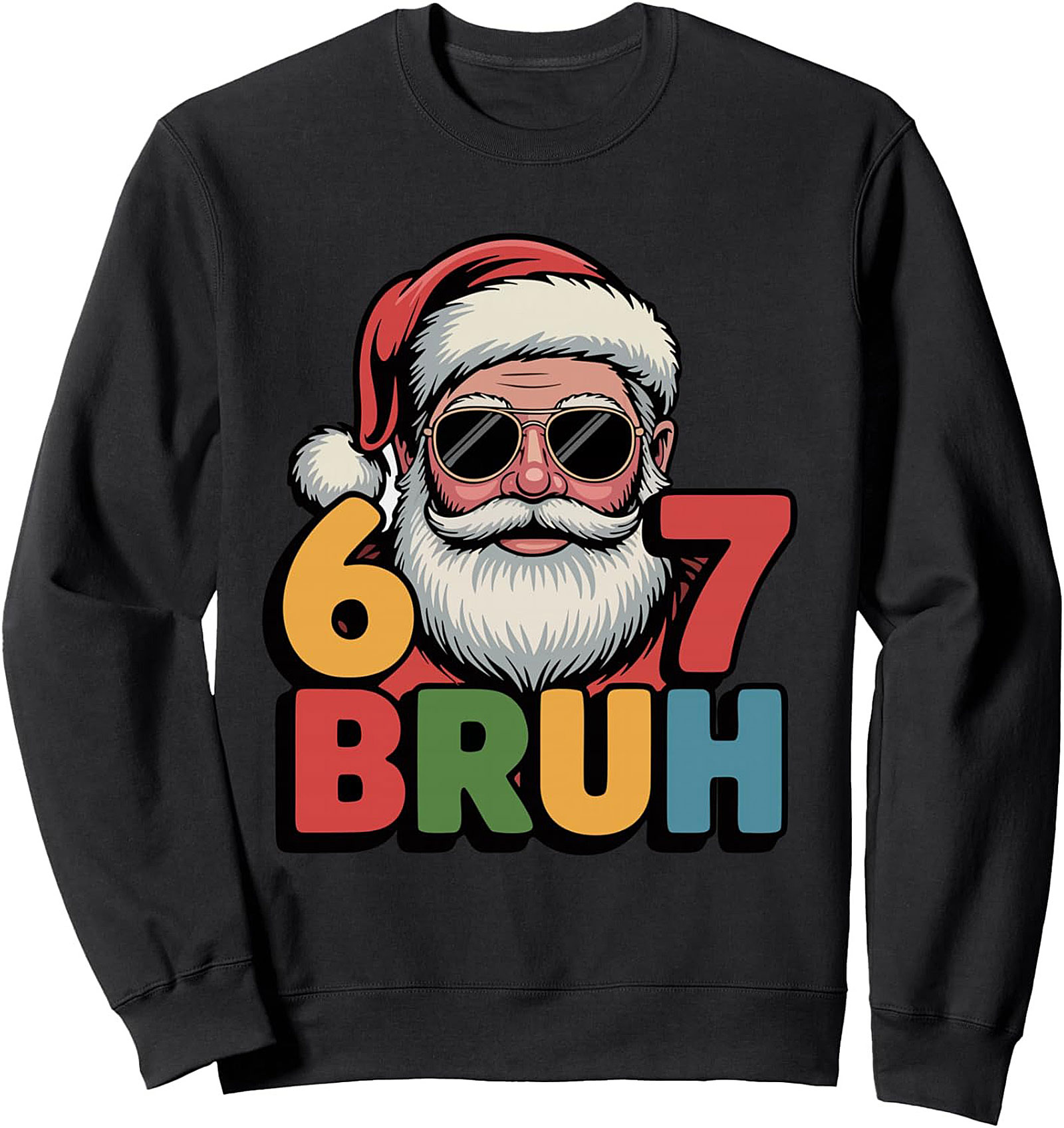 Hip Santa Bruh Crewneck Sweatshirt Funny Christmas Gift