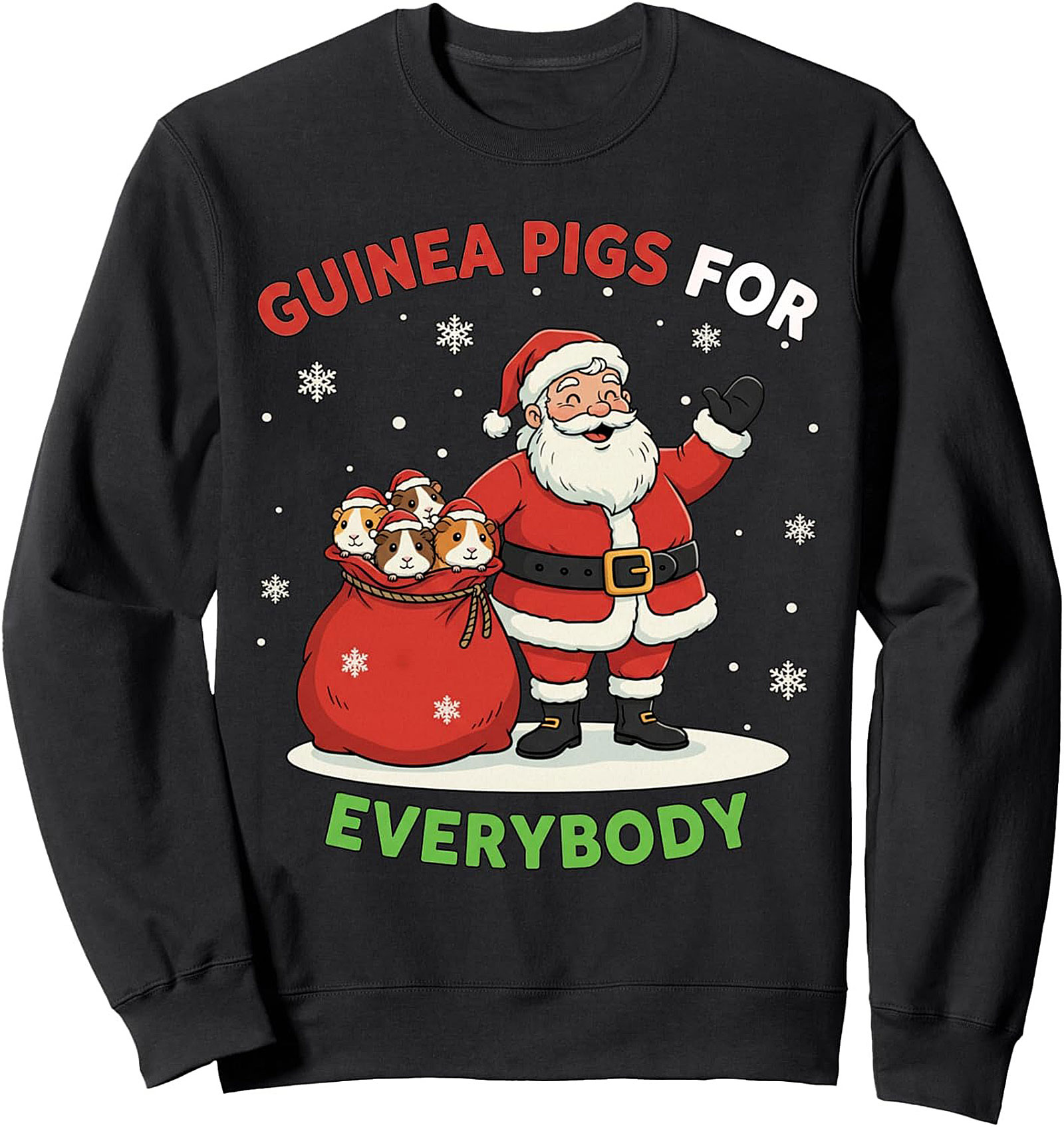 Funny Guinea Pig Christmas Crewneck Sweatshirt Pet Gift