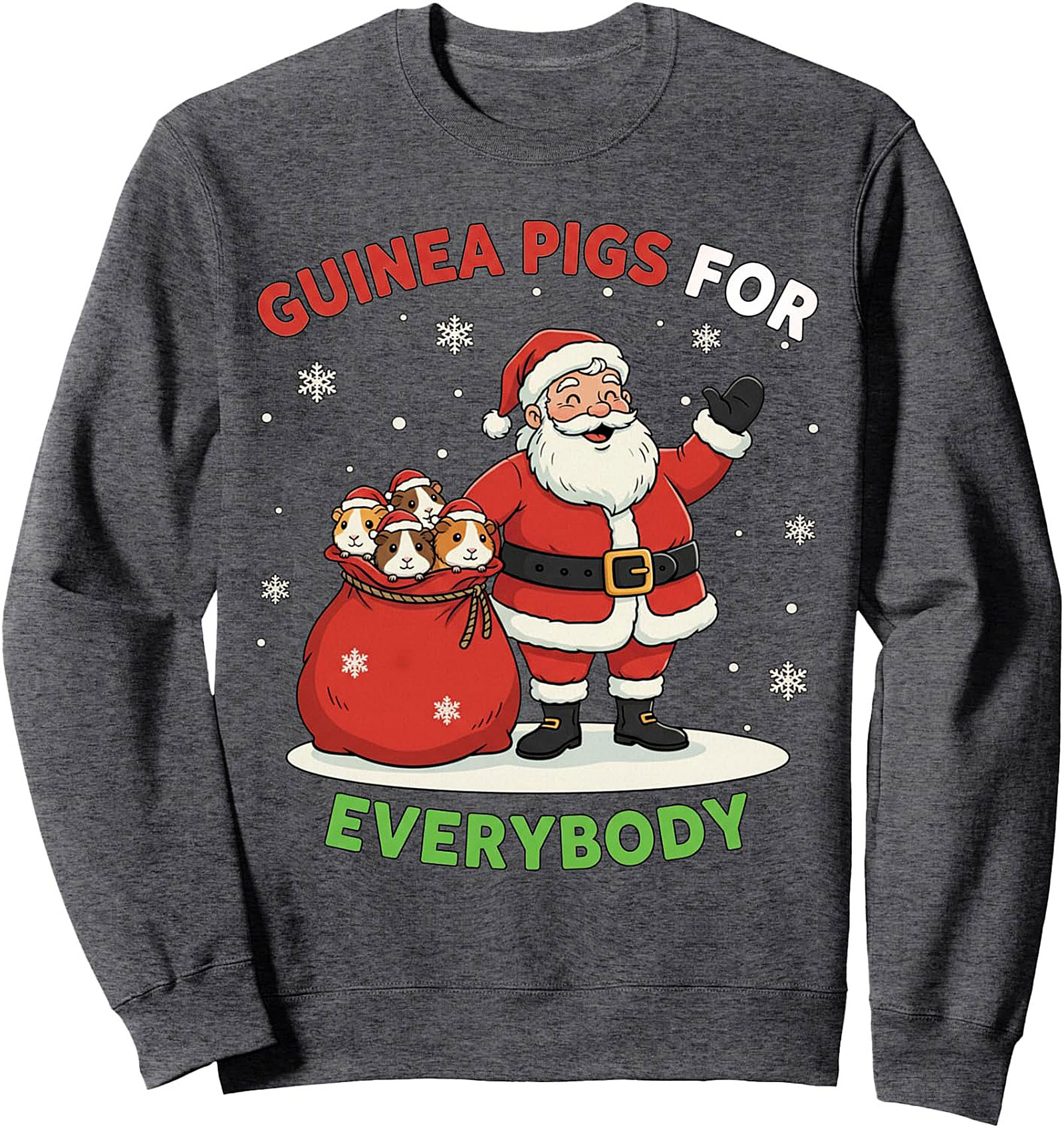 Funny Guinea Pig Christmas Crewneck Sweatshirt Pet Gift