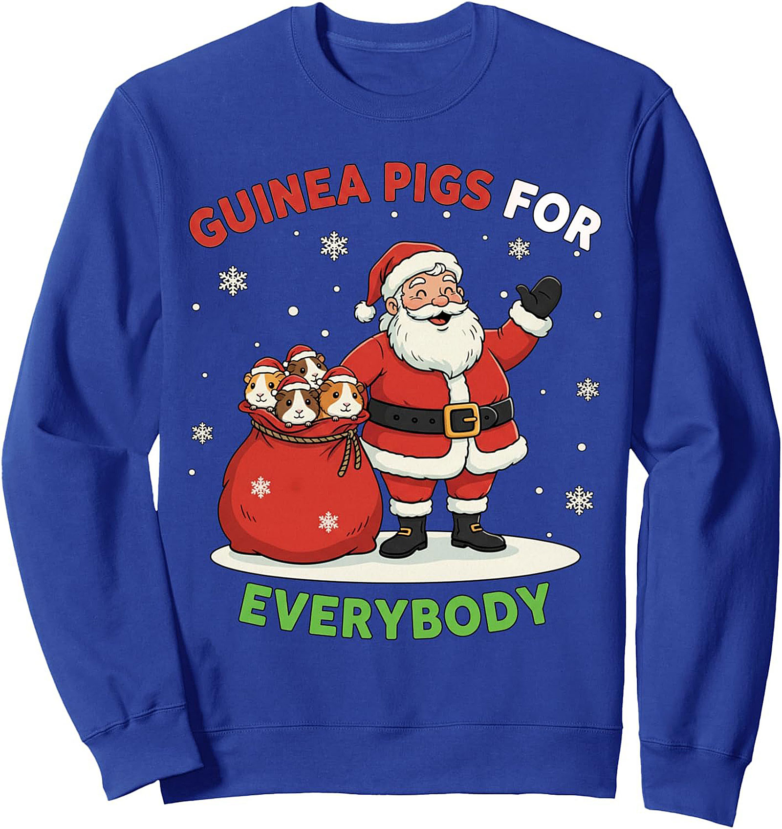 Funny Guinea Pig Christmas Crewneck Sweatshirt Pet Gift