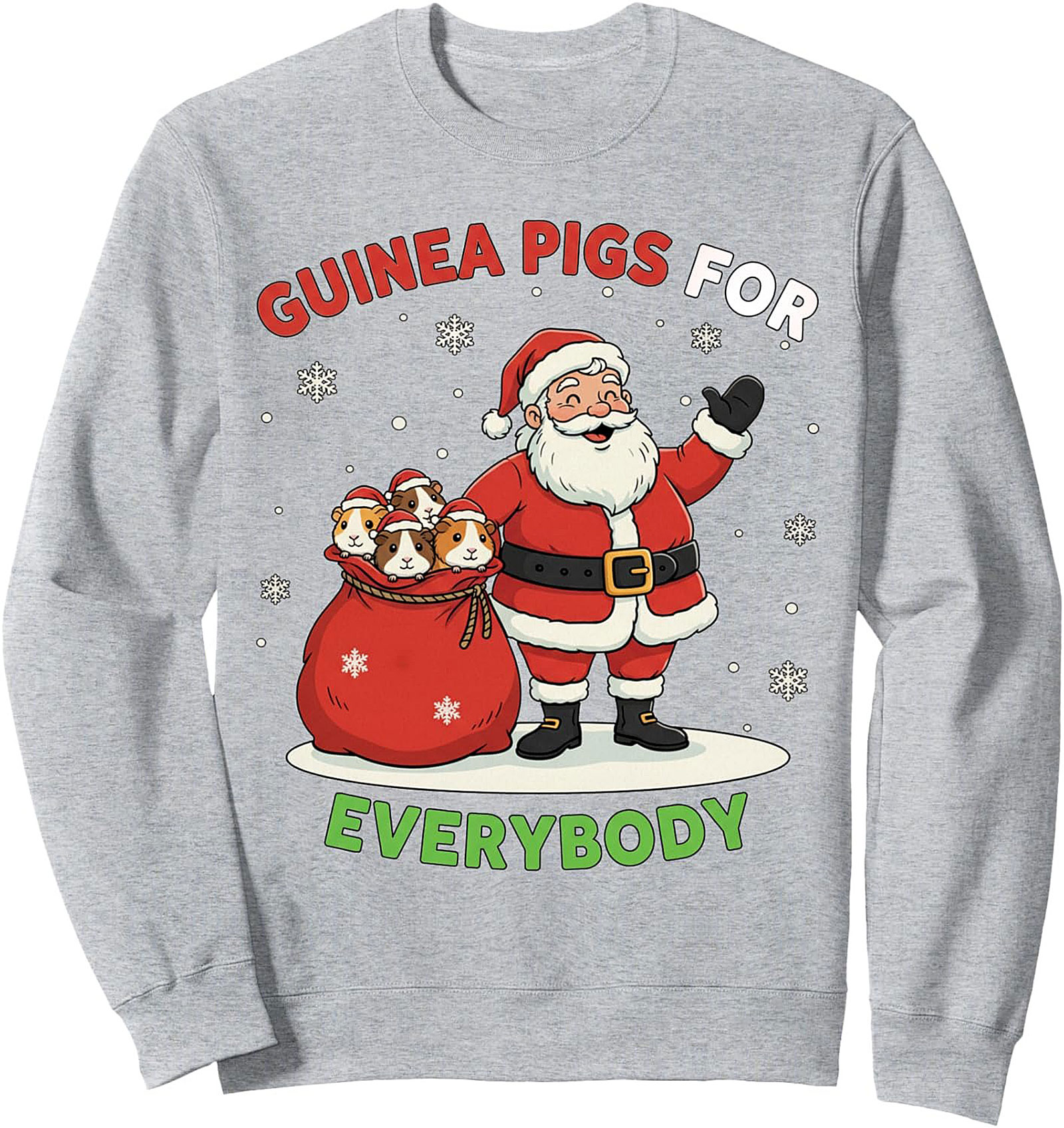 Funny Guinea Pig Christmas Crewneck Sweatshirt Pet Gift