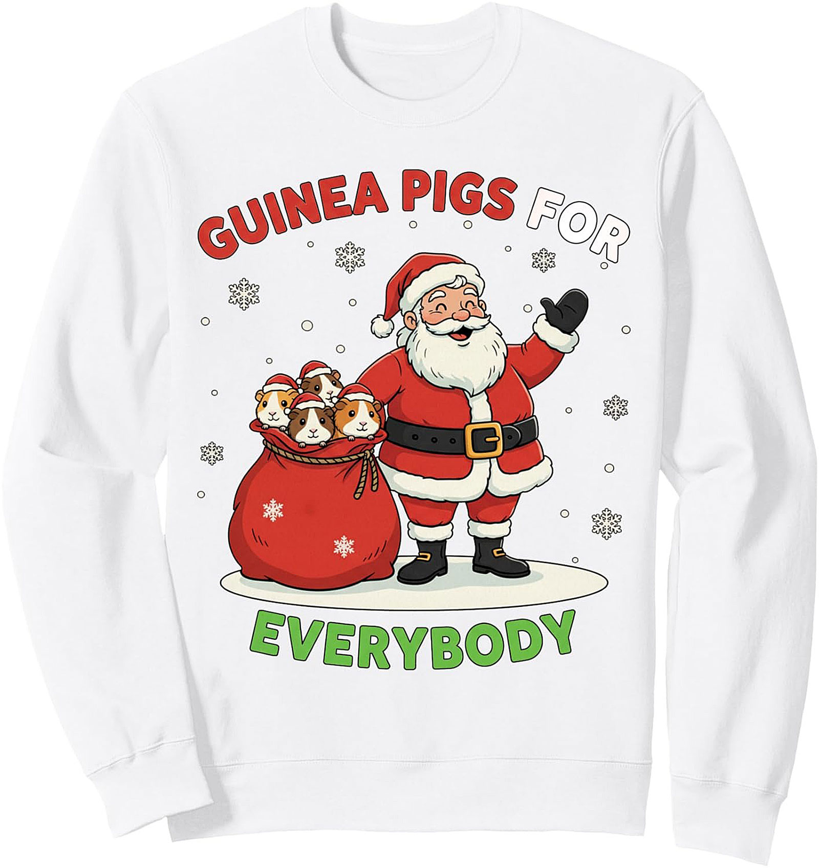 Funny Guinea Pig Christmas Crewneck Sweatshirt Pet Gift