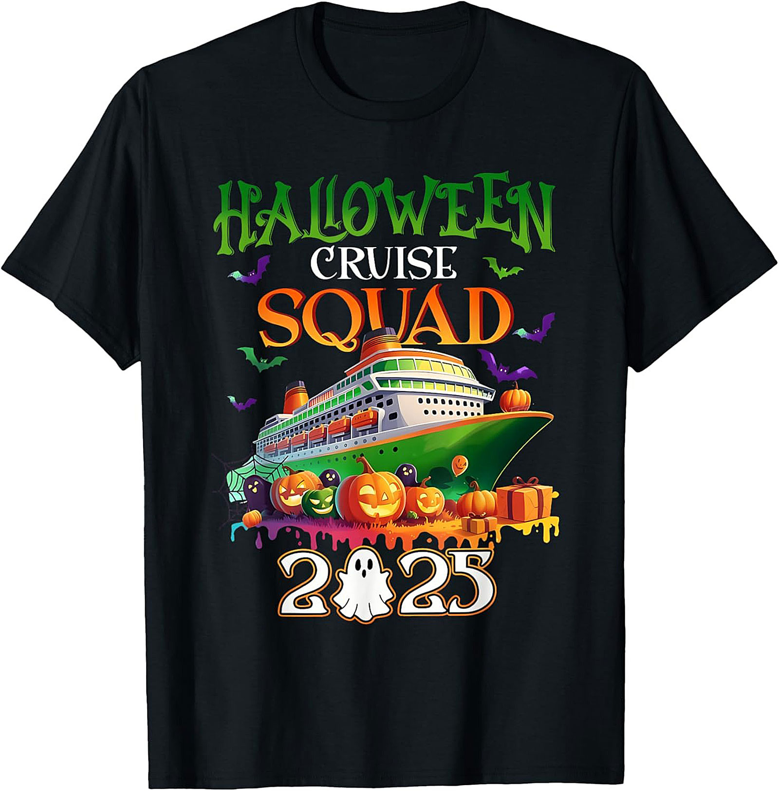 Halloween Cruise Squad 2025 Graphic Tee | Funny Shirt
