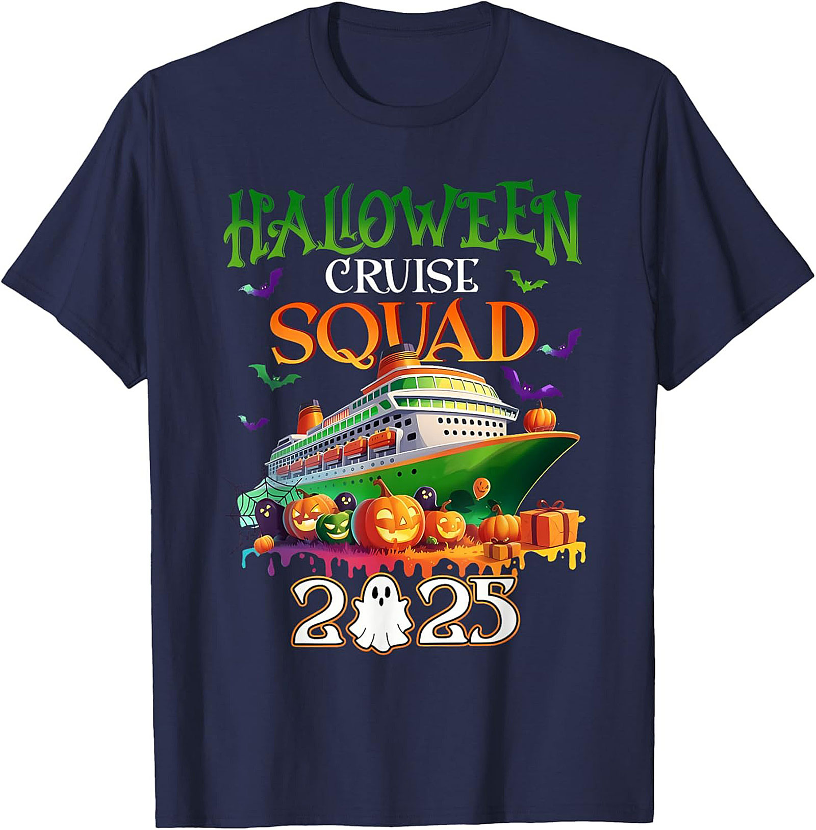 Halloween Cruise Squad 2025 Graphic Tee | Funny Shirt