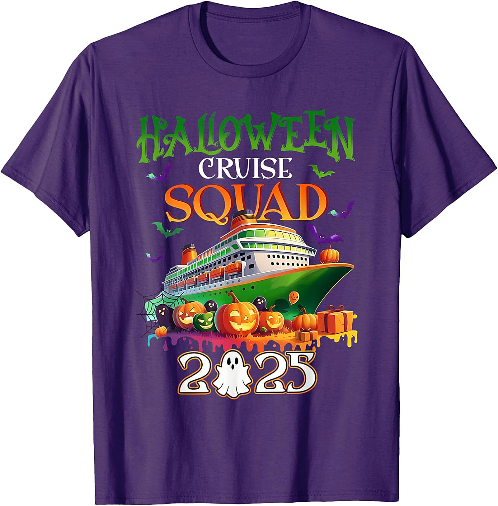 Halloween Cruise Squad 2025 Graphic Tee | Funny Shirt