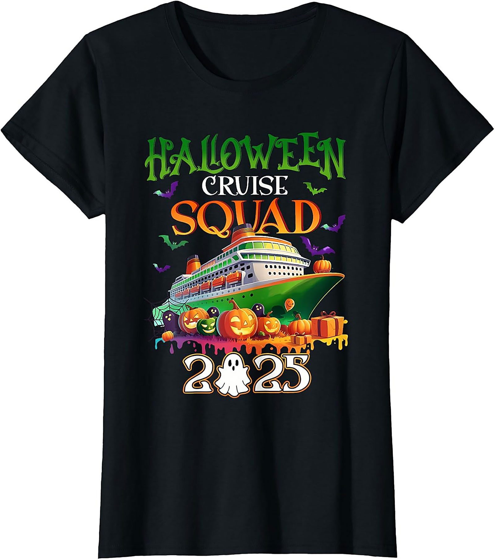Halloween Cruise Squad 2025 Graphic Tee | Funny Shirt