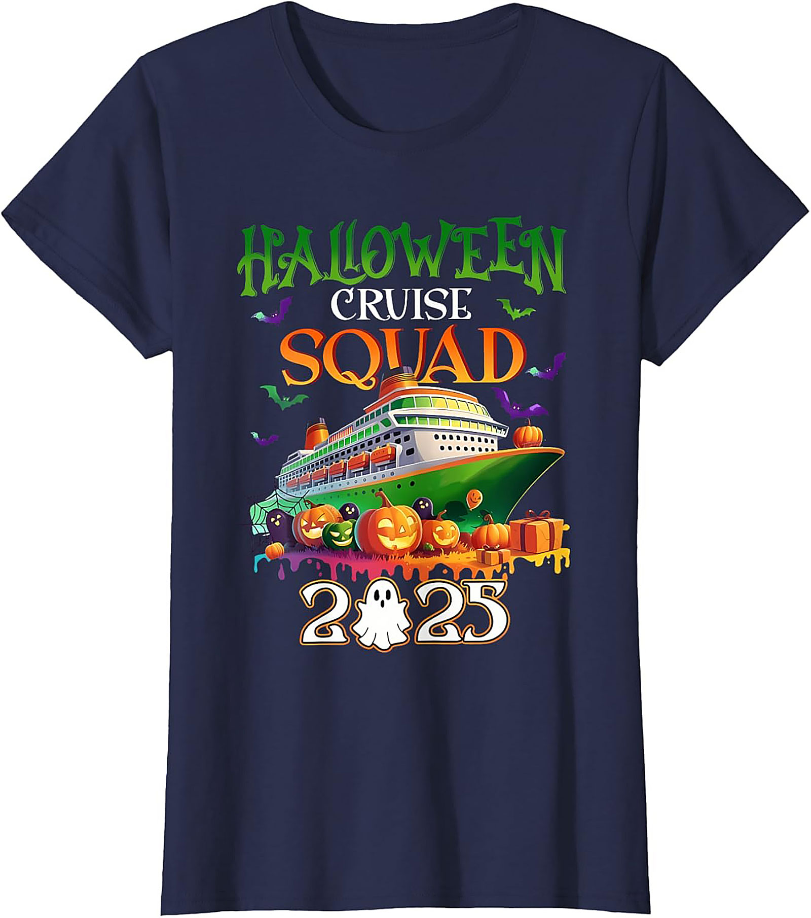 Halloween Cruise Squad 2025 Graphic Tee | Funny Shirt